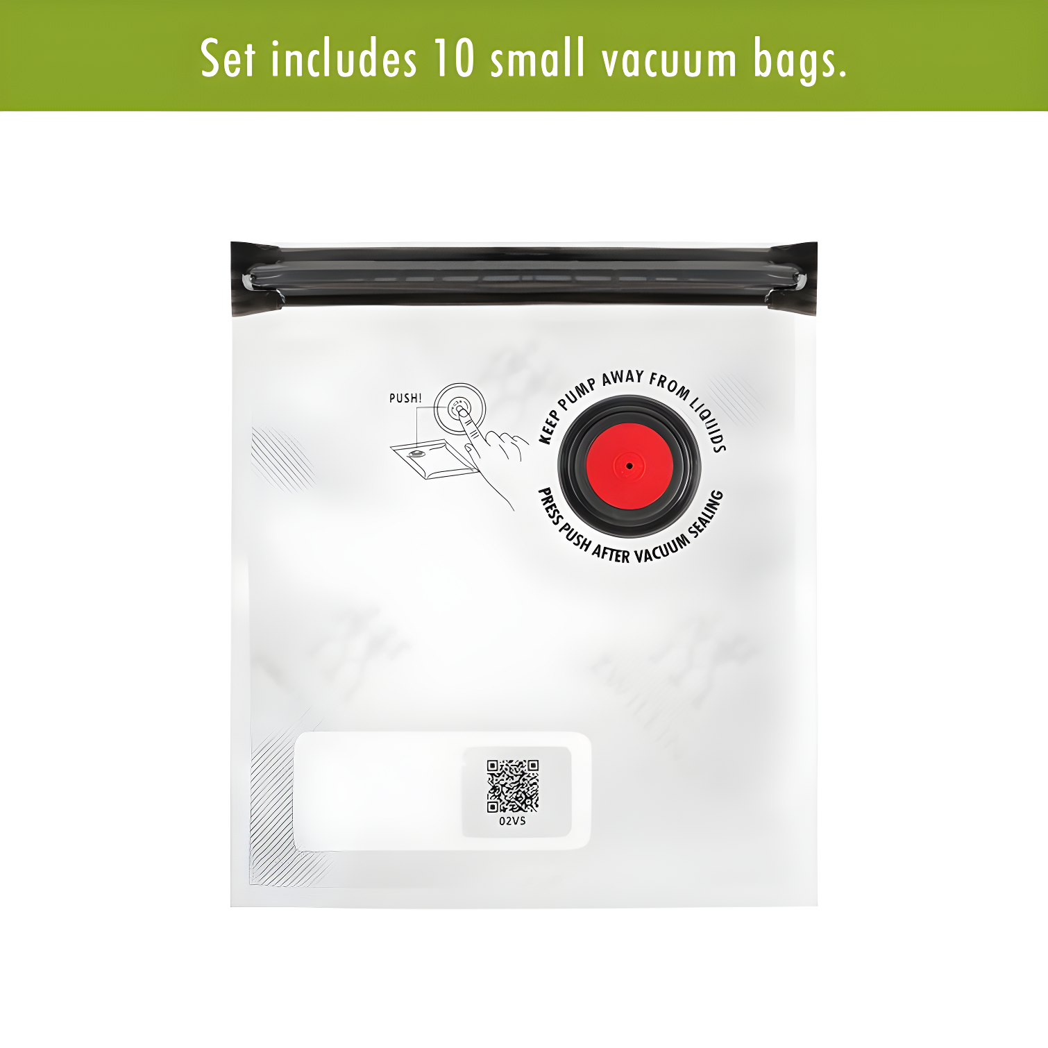 ZWILLING J.A. Henckels ZWILLING Fresh & Save Small Vacuum Sealer Bags 1/2 Gallon, Reusable Snack Bags, Meal Prep (Set of 10)