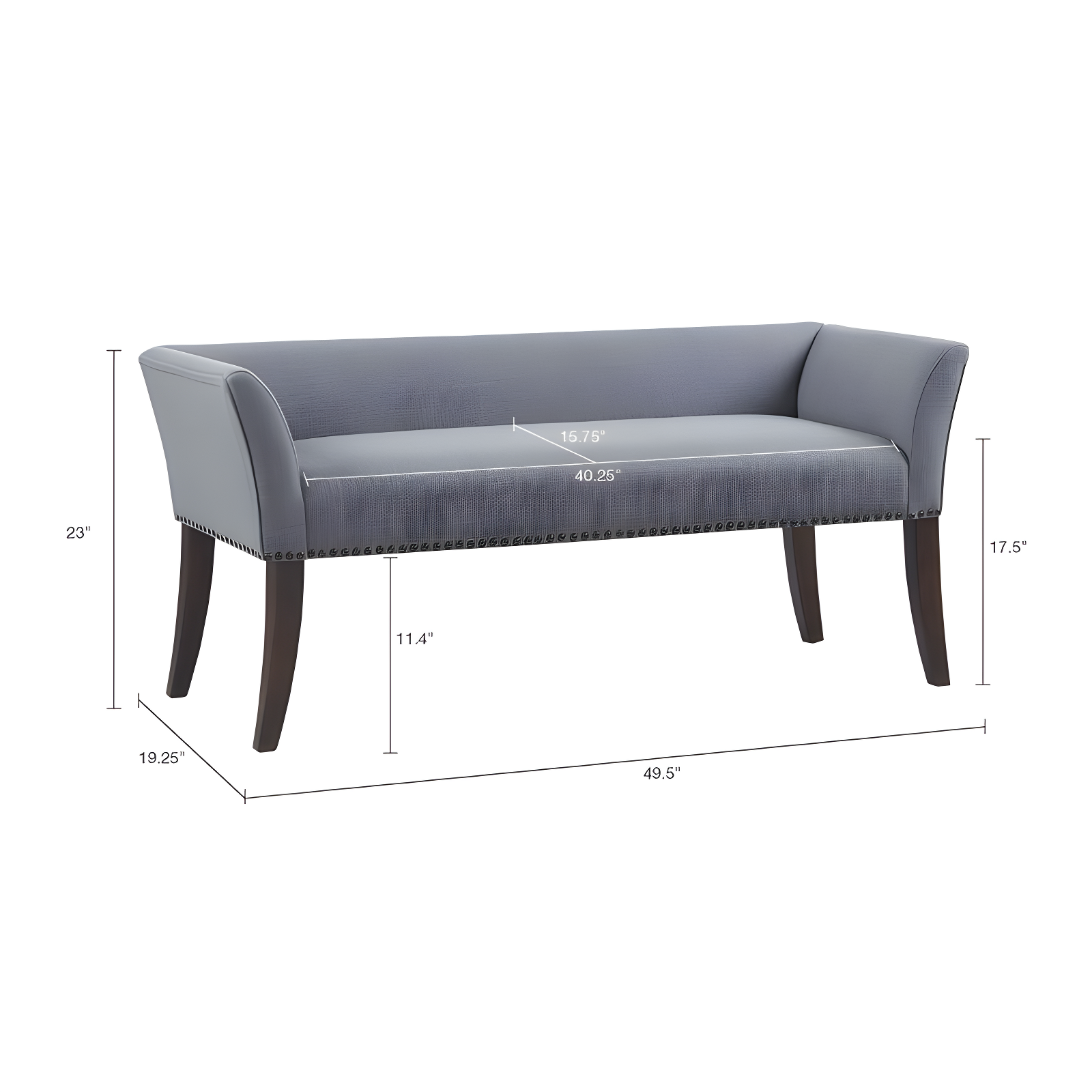 GZMWON 1 Polyester Upholstered Bench Bedroom Bench Modern Bench Accent Bench