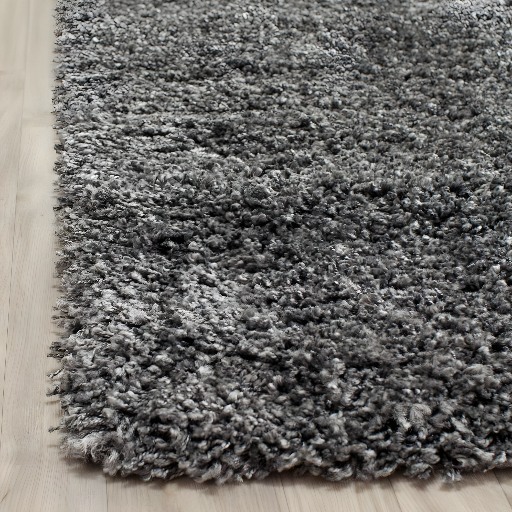 Shag SG151 Power Loomed Indoor Runner Rug - Dark Grey - 2'3"x11' - Safavieh.