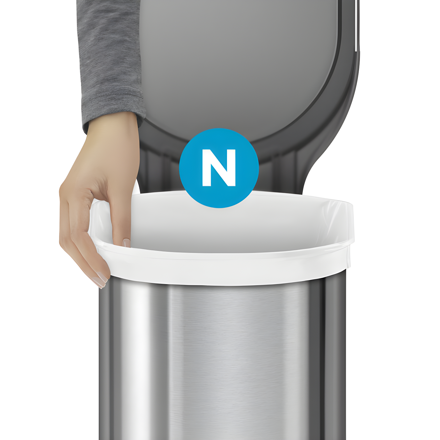 simplehuman 45 Liter / 12 Gallon Slim Hands-Free Kitchen Step Trash Can