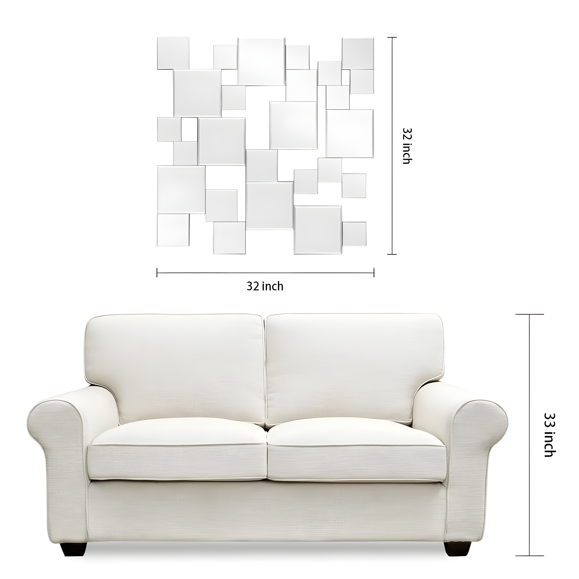 Empire Art Direct MOM-10036MM-3232 Elegant Mirror Cluster Wall Mirror