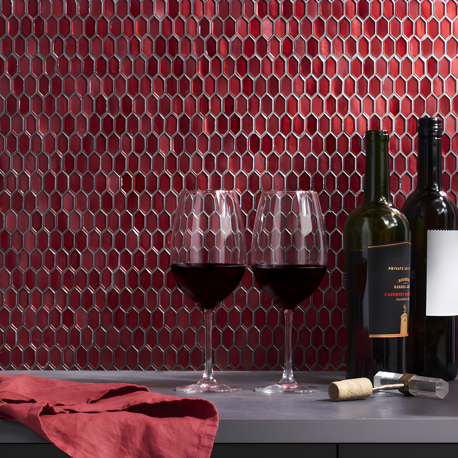 Whisper 11.61" x 11.73" Polished Mini Picket Glass Mosaic Wall Tile (0.94 Sq. Ft. / each)