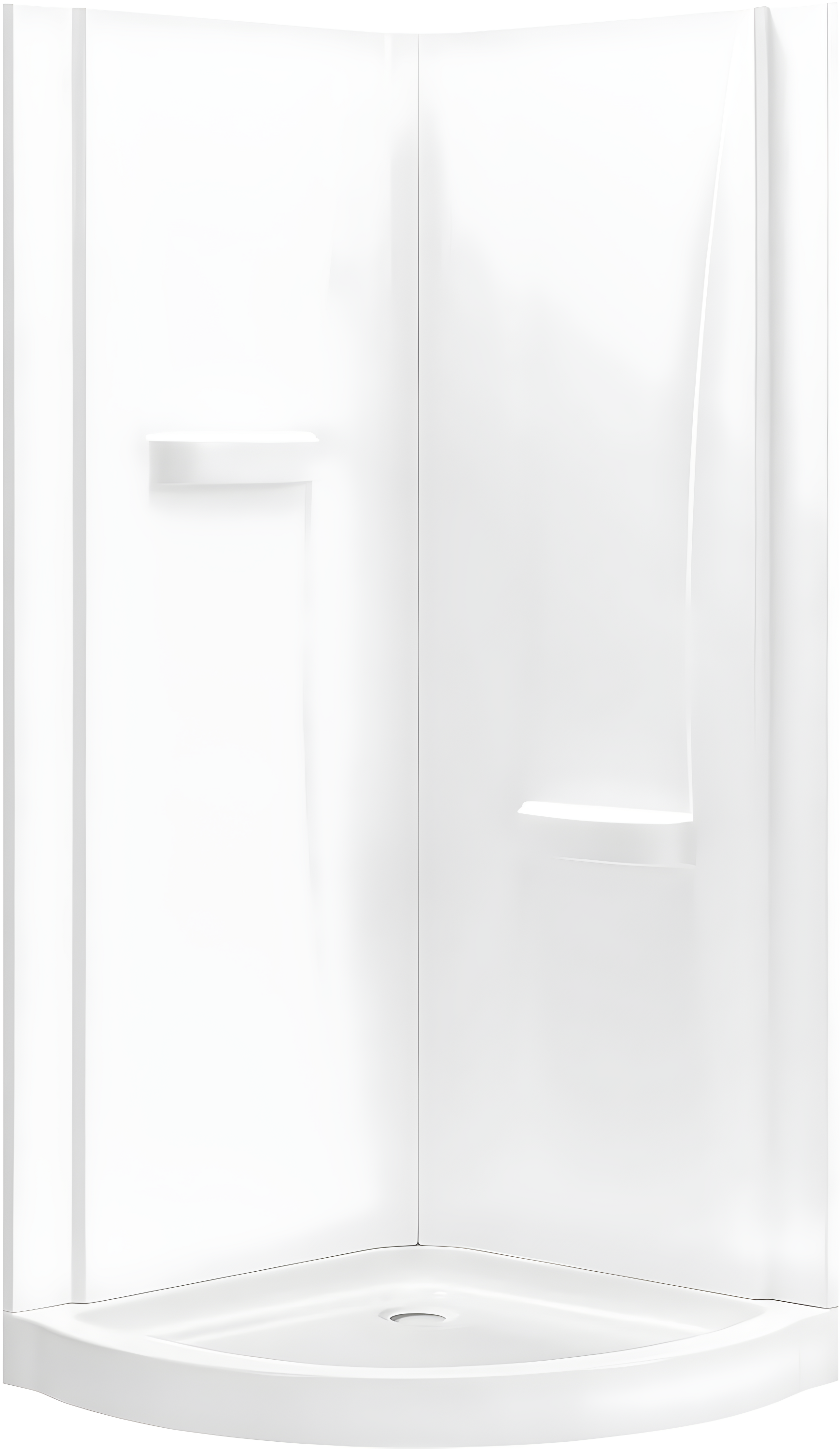 OVE Decors Breeze 33 in. Round Shower Kit w/ Clear, Base, Wall