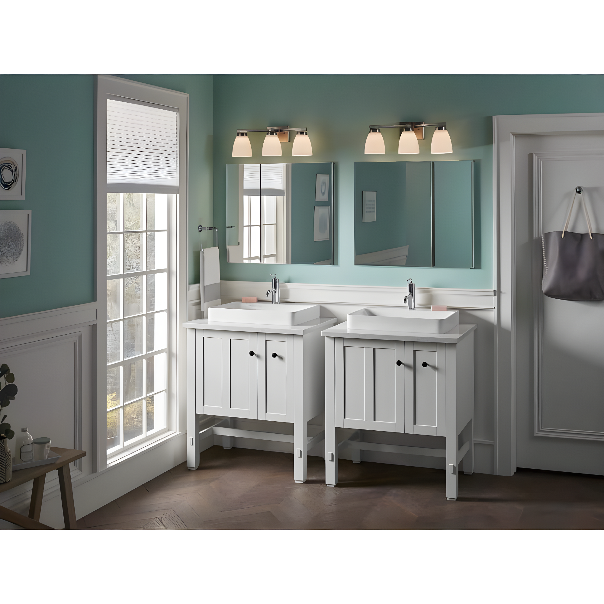 Vox® Vitreous China Rectangular Vessel Bathroom Sink with Overflow