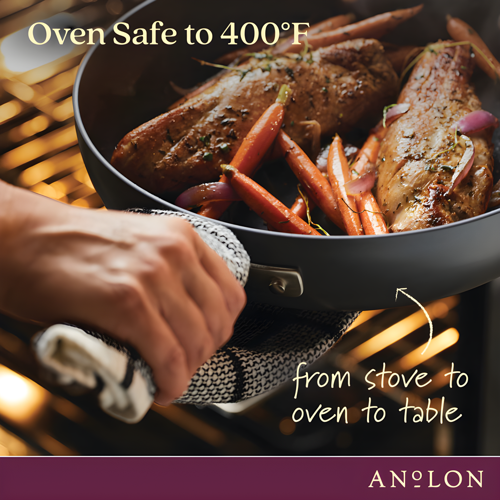 Anolon Anolon Advanced Home Hard Anodized Nonstick Stir Fry Pan / Wok, 12 Inch