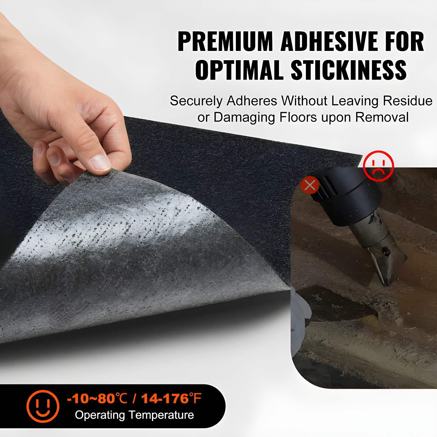 VEVOR 24'' W x 24'' L Level Cut And Loop Polyester Carpet Tile (Set of 15)