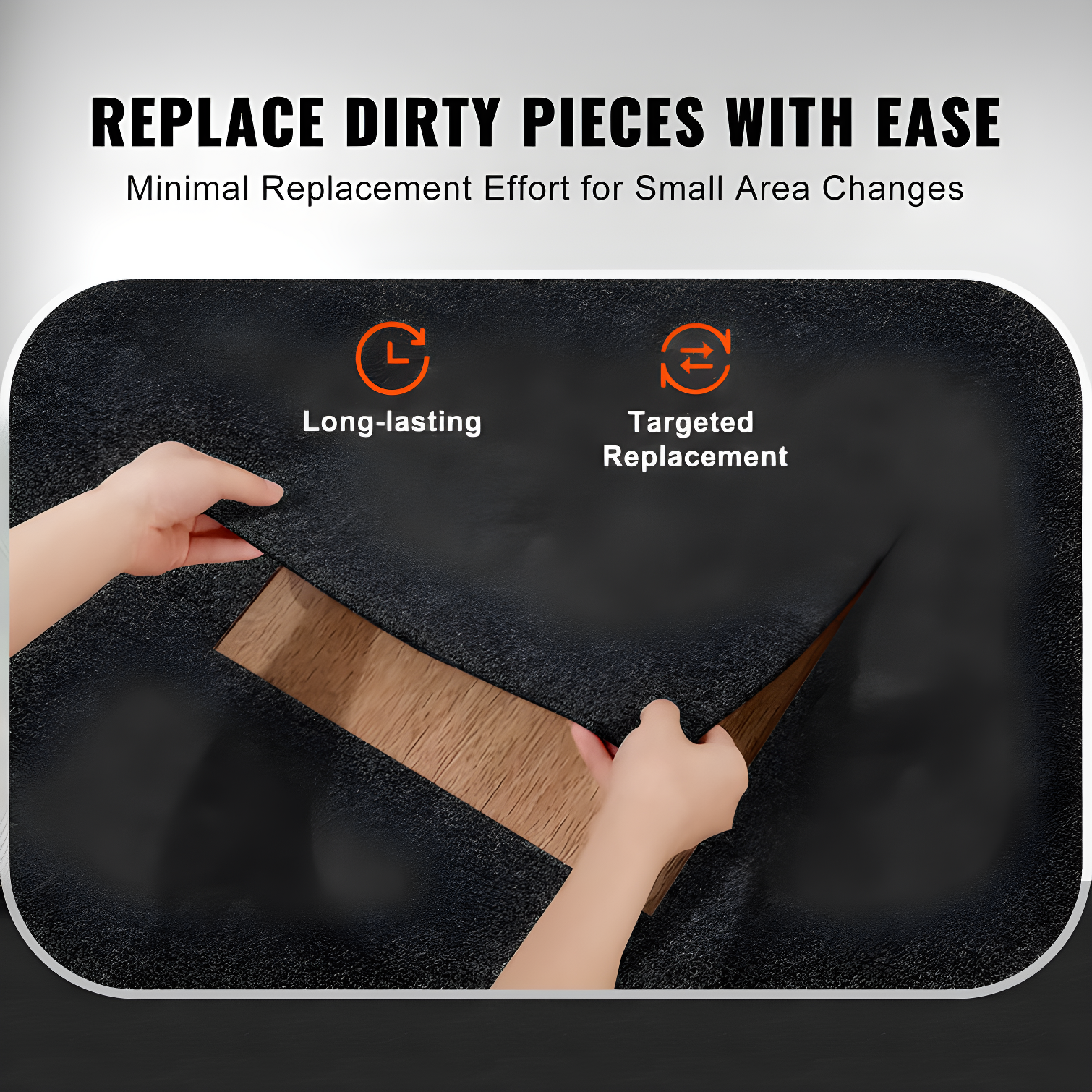 VEVOR 24'' W x 24'' L Level Cut And Loop Polyester Carpet Tile (Set of 15)