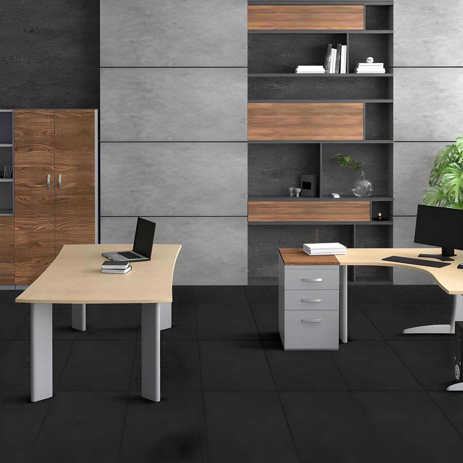 VEVOR 24'' W x 24'' L Level Cut And Loop Polyester Carpet Tile (Set of 15)