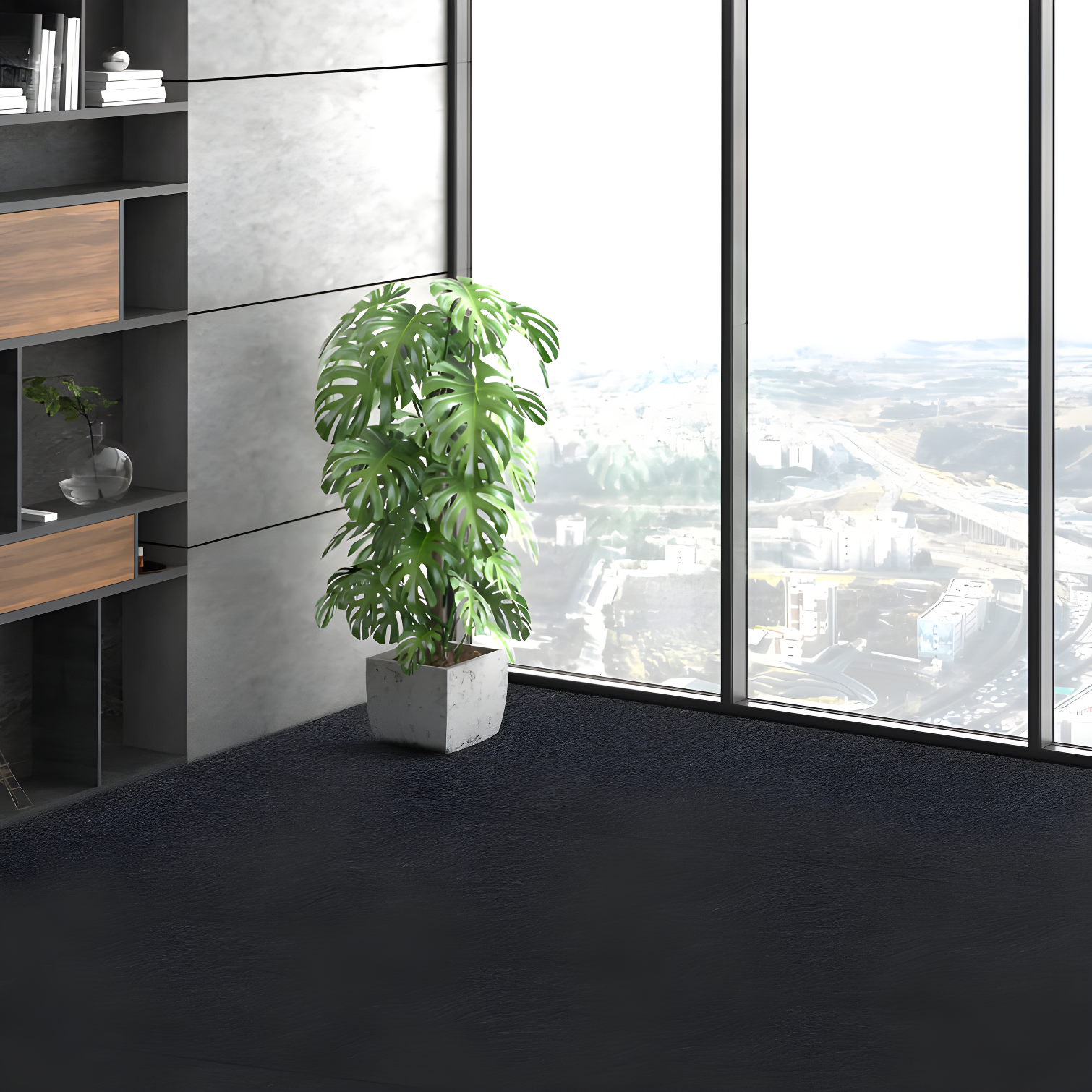 VEVOR 24'' W x 24'' L Level Cut And Loop Polyester Carpet Tile (Set of 15)