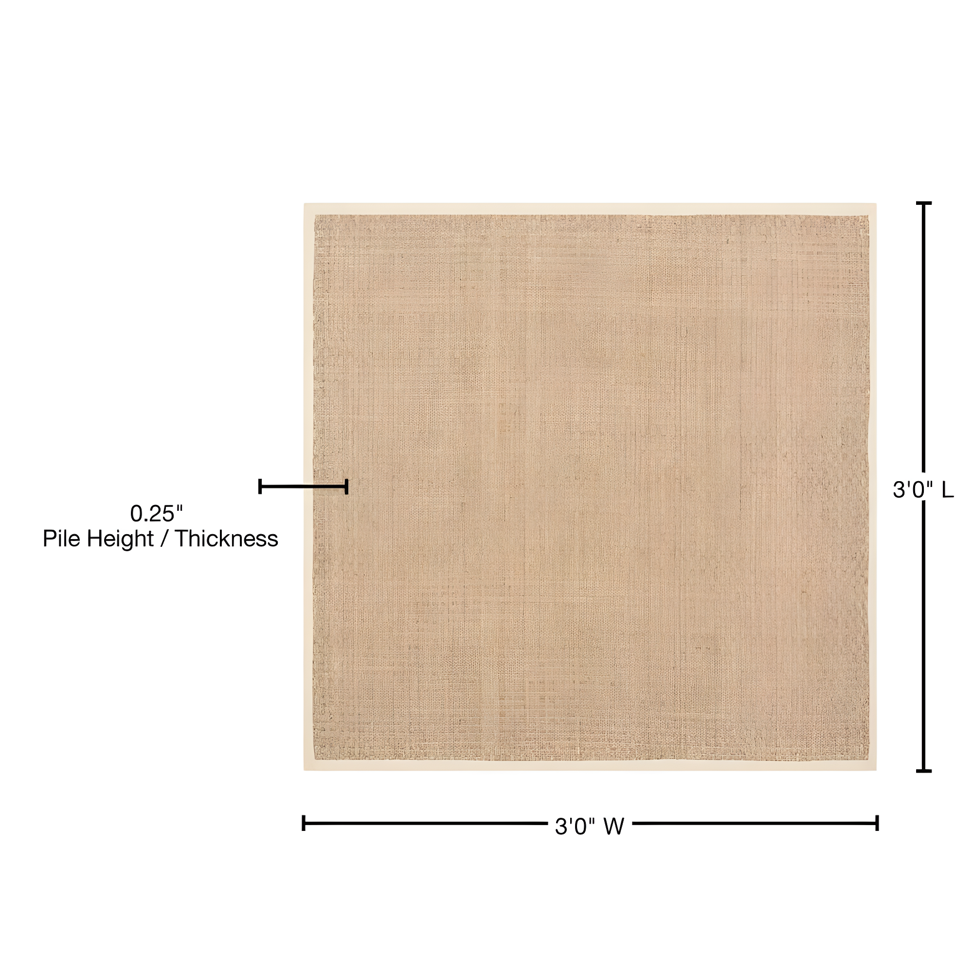 Natural Fiber NF114 Power Loomed Indoor Accent Rug - Natural/Beige - 3'x3' - Safavieh.