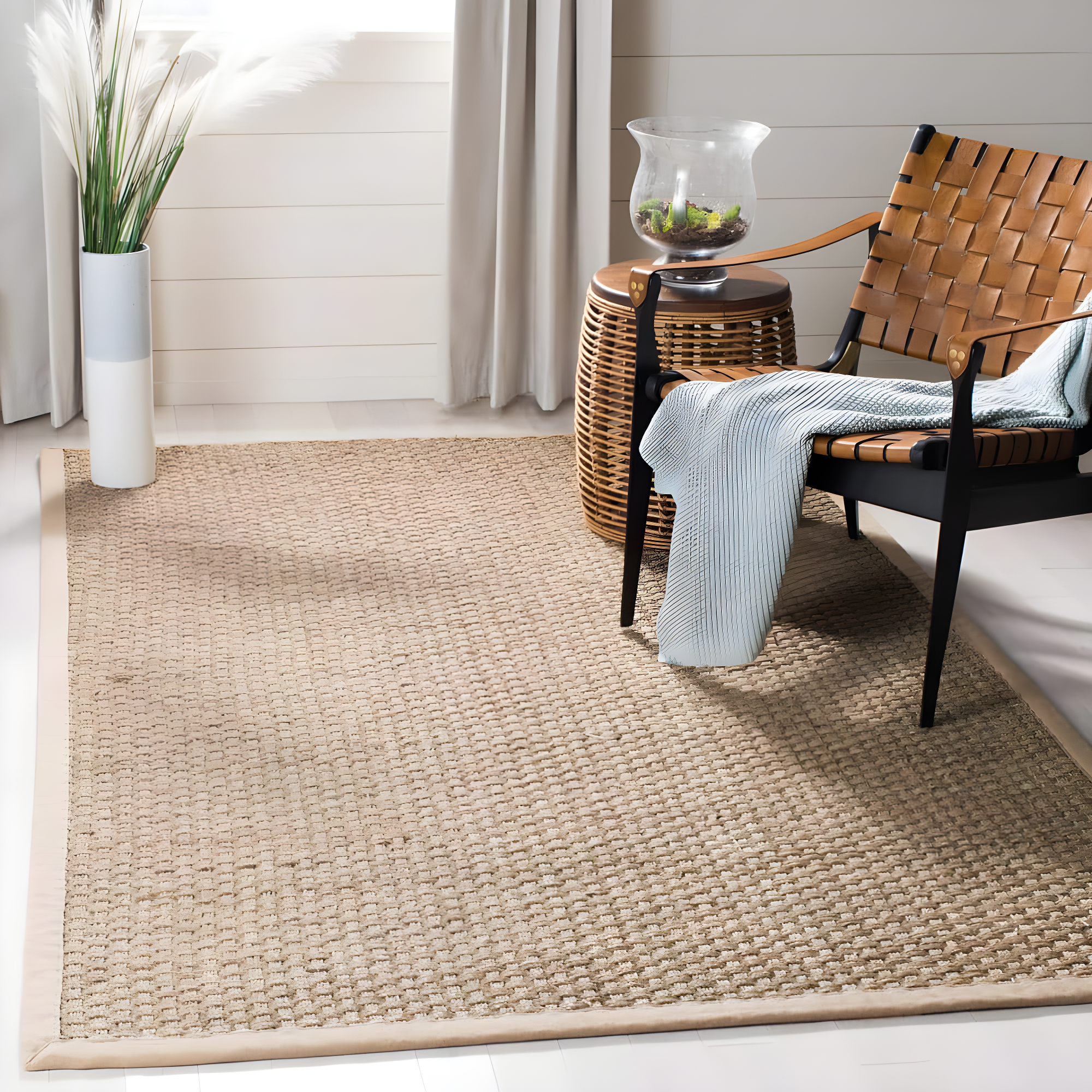 Natural Fiber NF114 Power Loomed Indoor Accent Rug - Natural/Beige - 3'x3' - Safavieh.