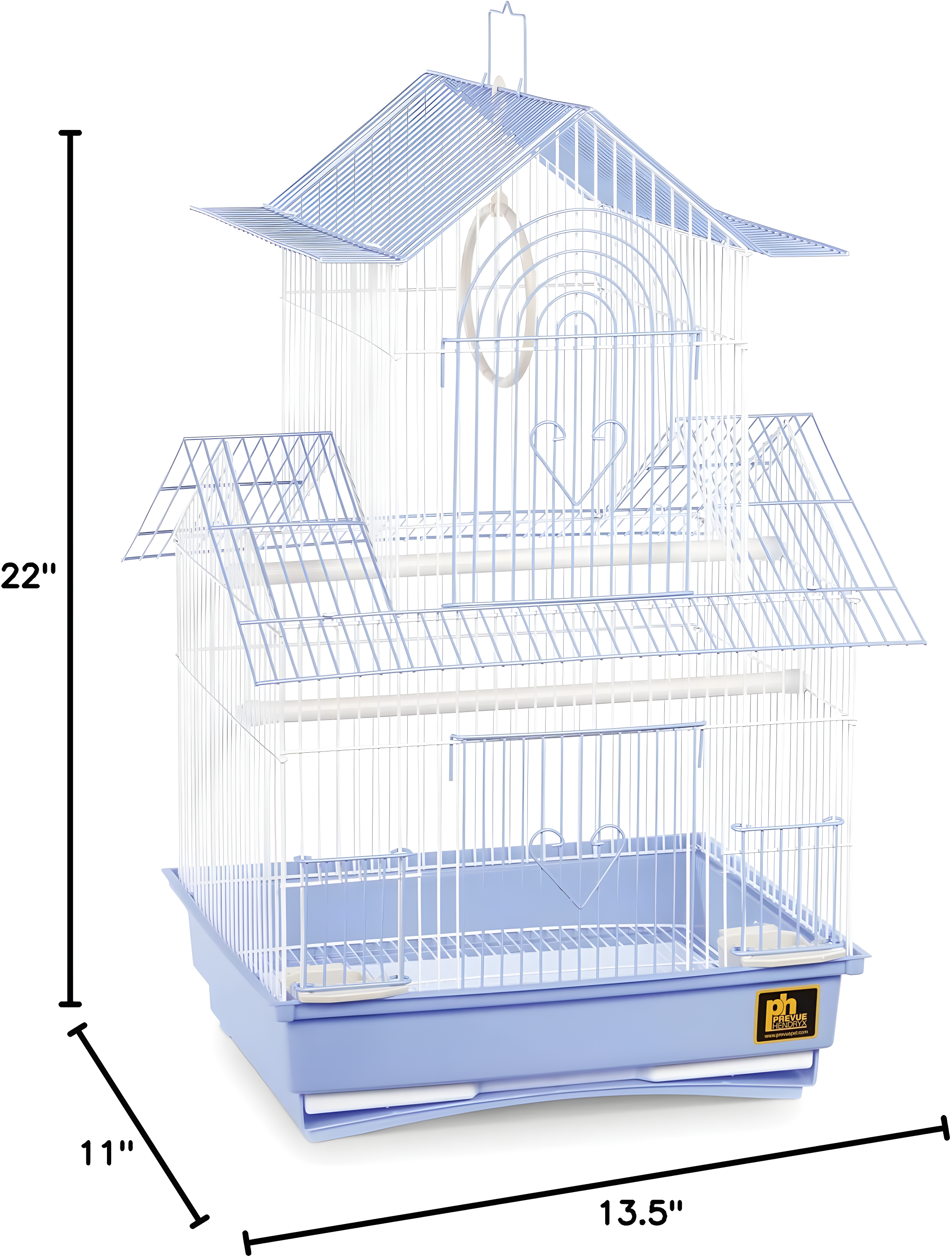 Prevue Pet Products SP1720-1 Shanghai Parakeet Cage, Yellow and White
