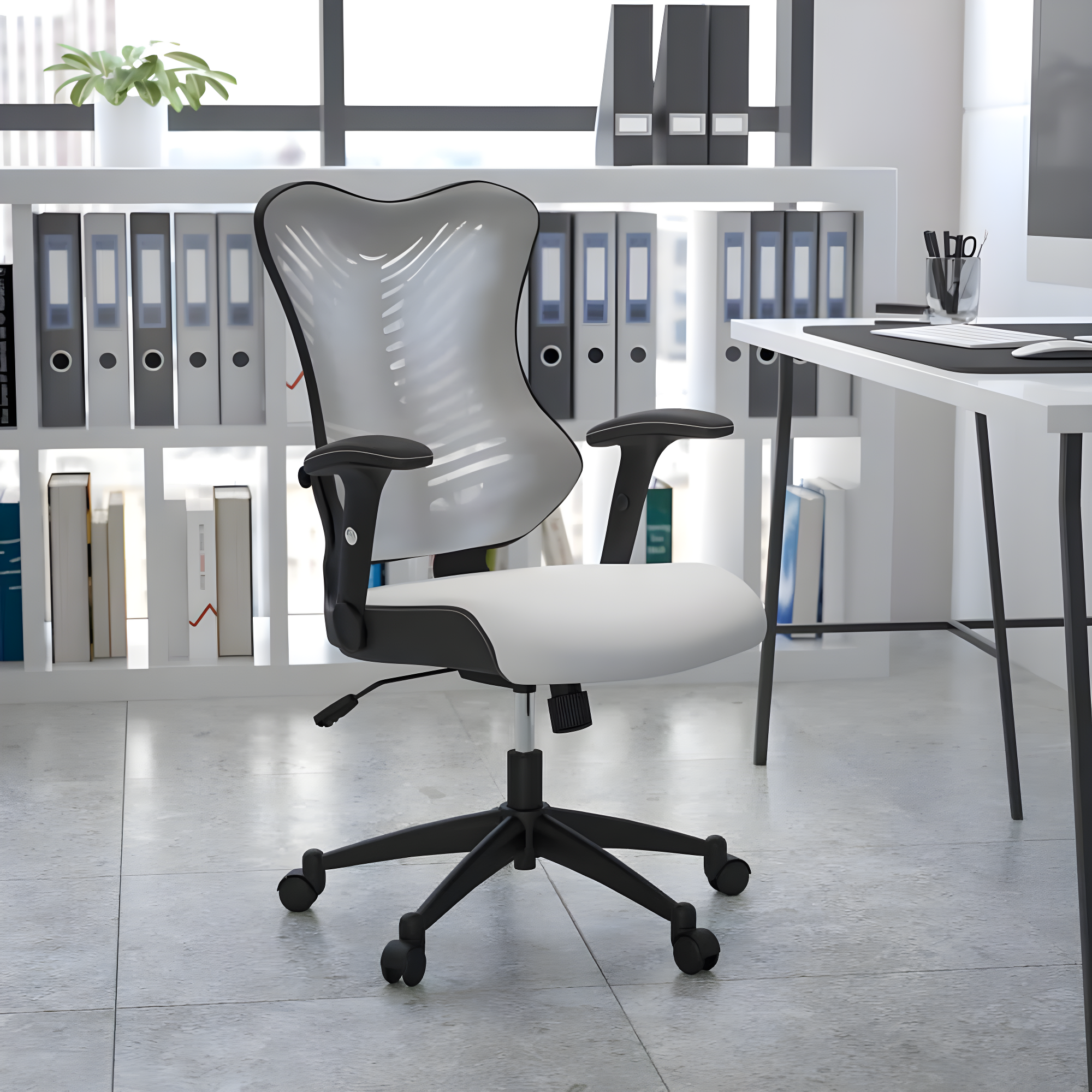 Siwar High-Back Designer Ergonomic Office Chair with Adjustable Armrests by Flash Furniture