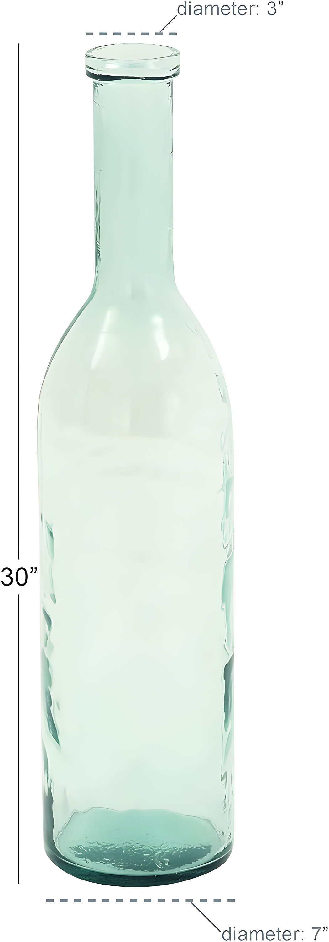 Recycled Glass Handmade Spanish Decorative Blue Vase