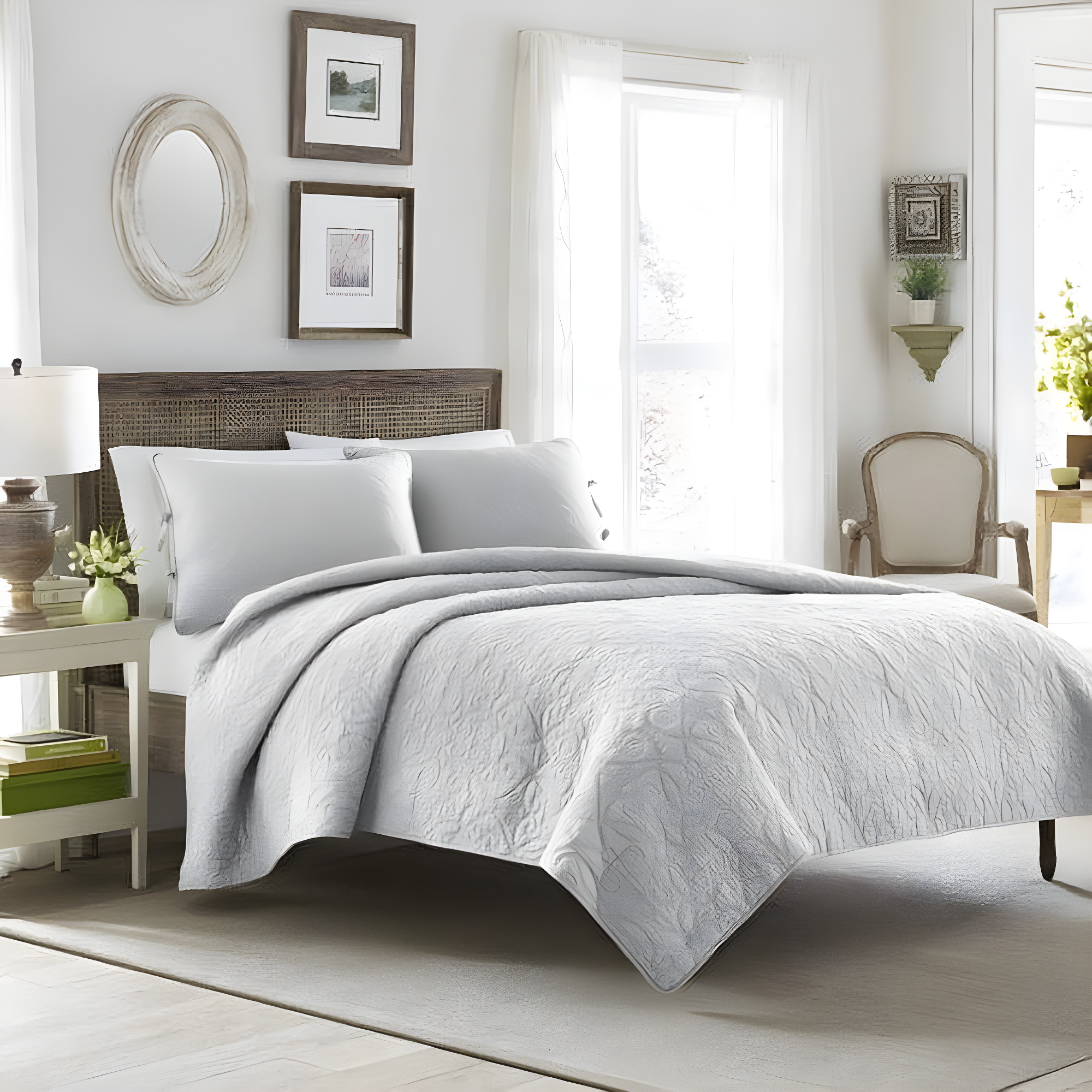 Laura Ashley Felicity Cotton Reversible Quilt Set