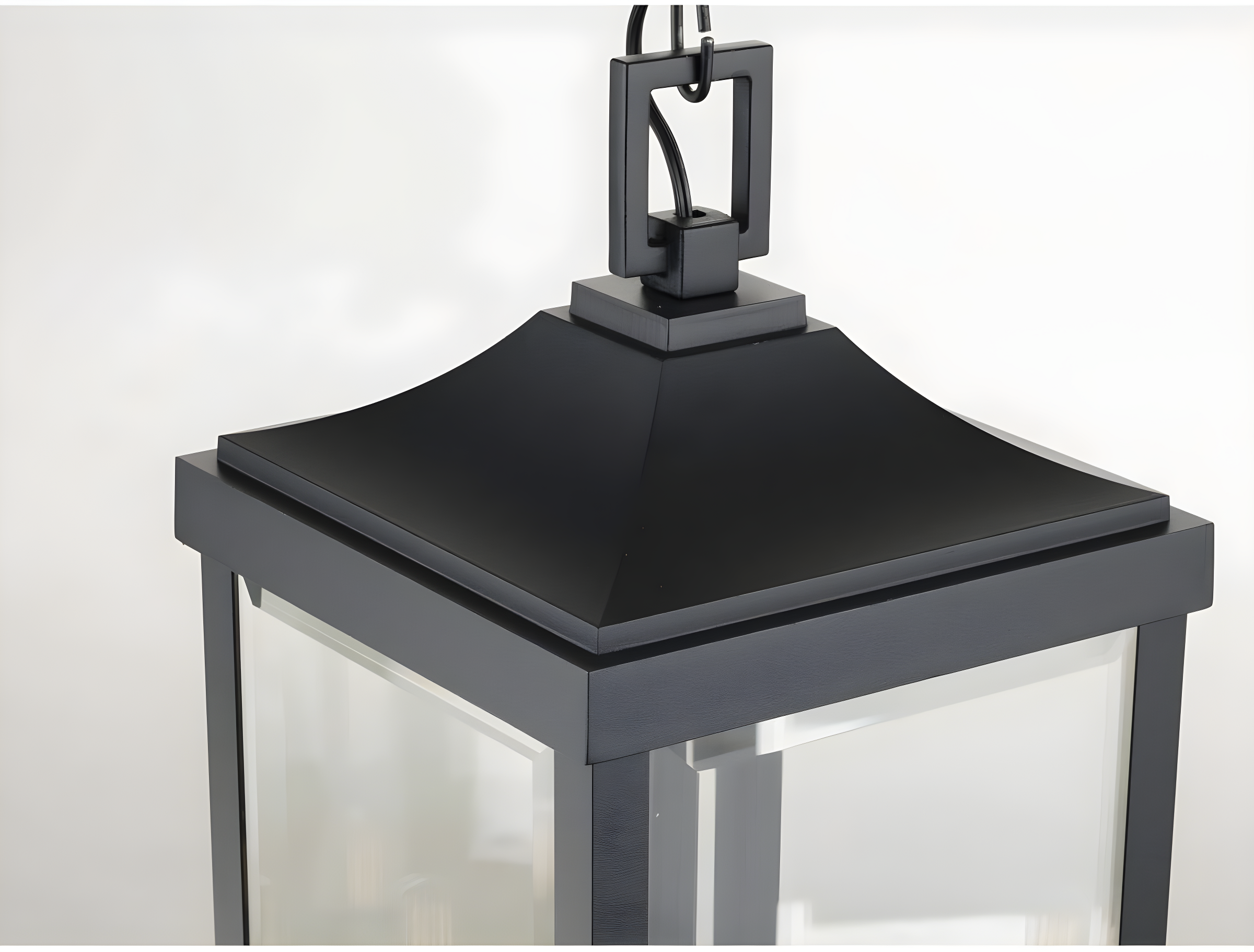 Progress Lighting Gibbes Street 3-Light Outdoor Hanging Lantern, Antique Bronze, Etched White Pillar Shade