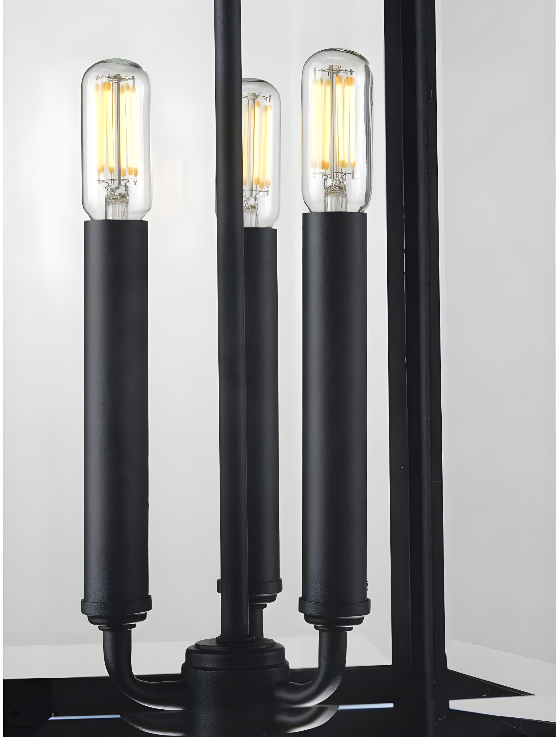 Progress Lighting Gibbes Street 3-Light Outdoor Hanging Lantern, Antique Bronze, Etched White Pillar Shade