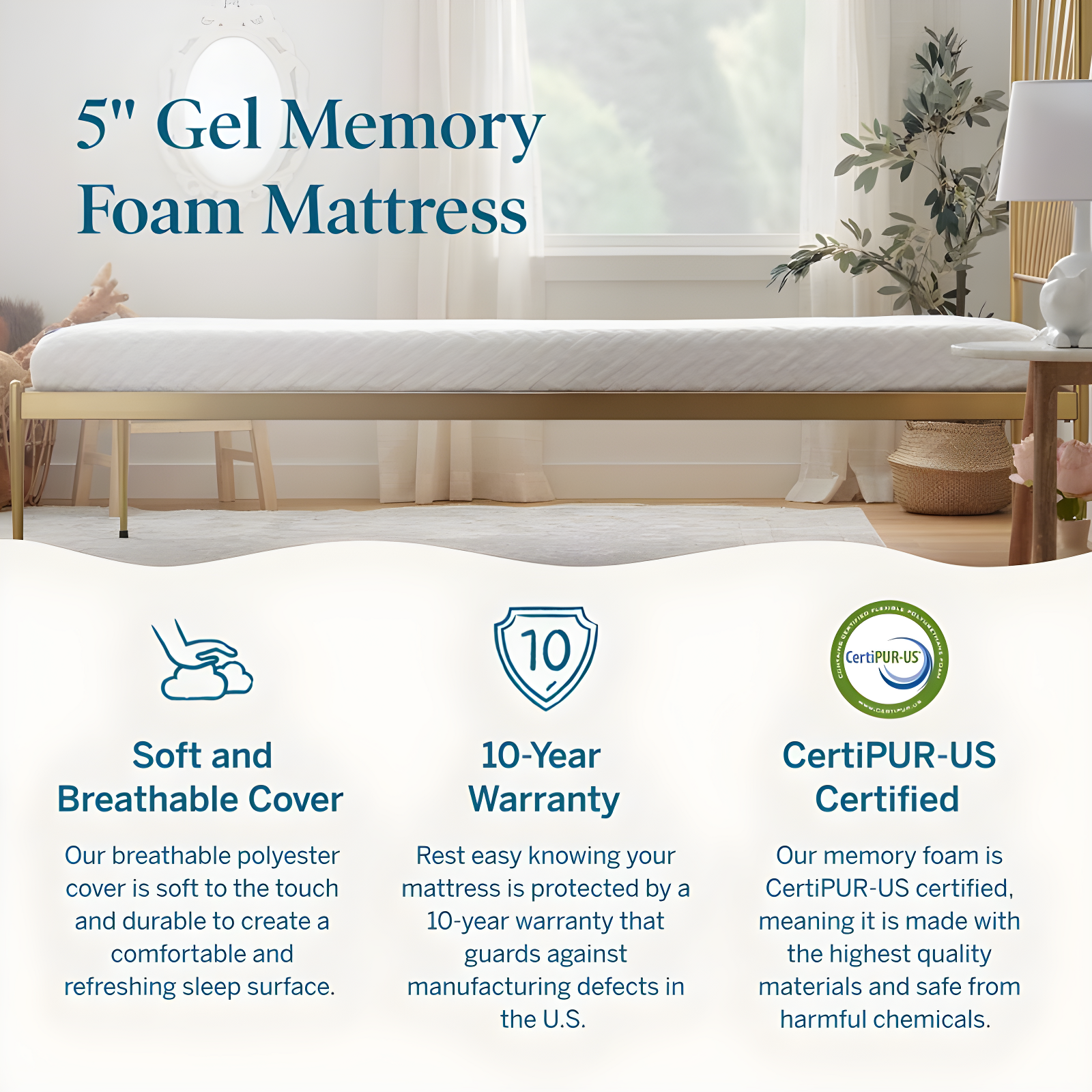 Lucid LUCID Firm Cooling Gel infused Memory Foam Mattresses