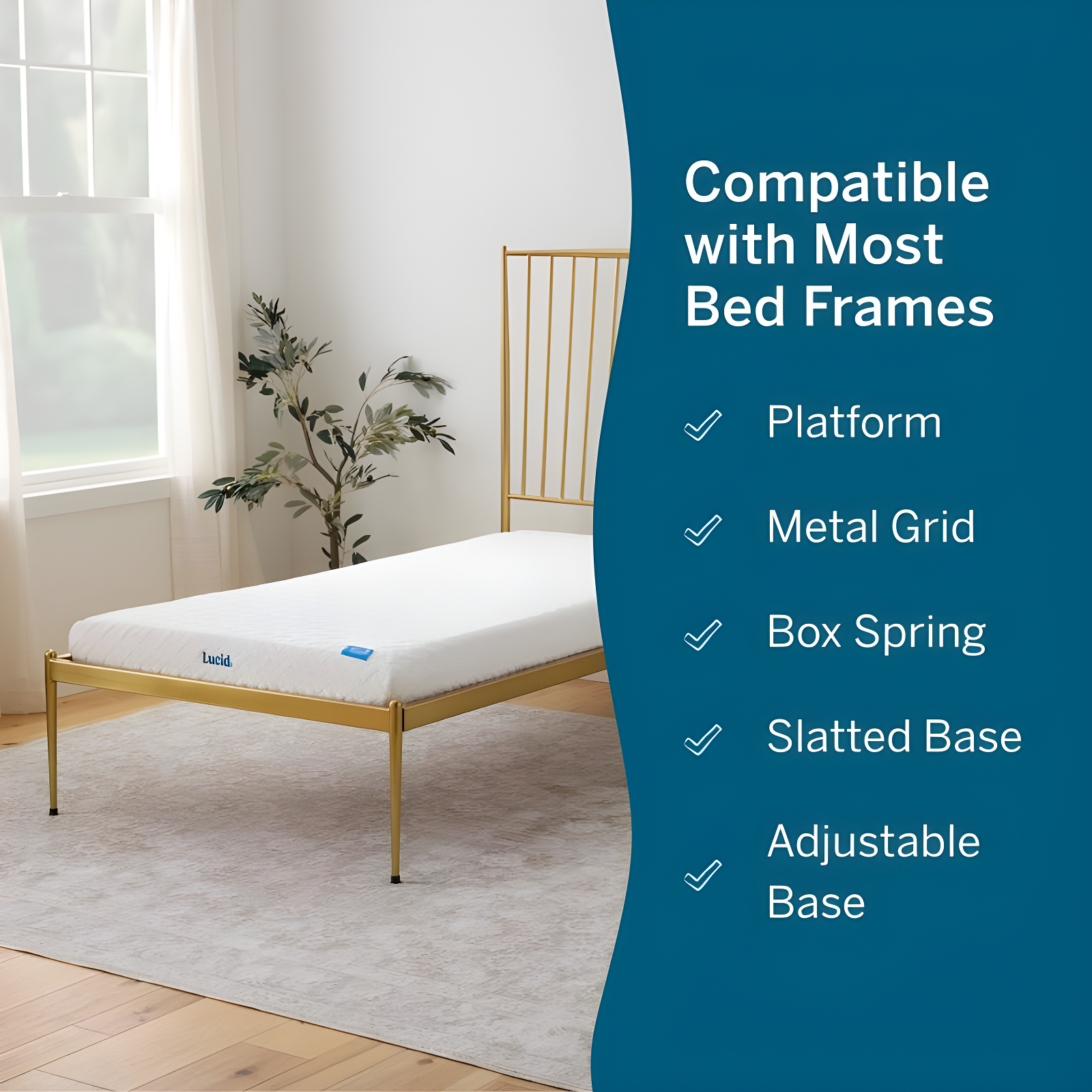Lucid LUCID Firm Cooling Gel infused Memory Foam Mattresses