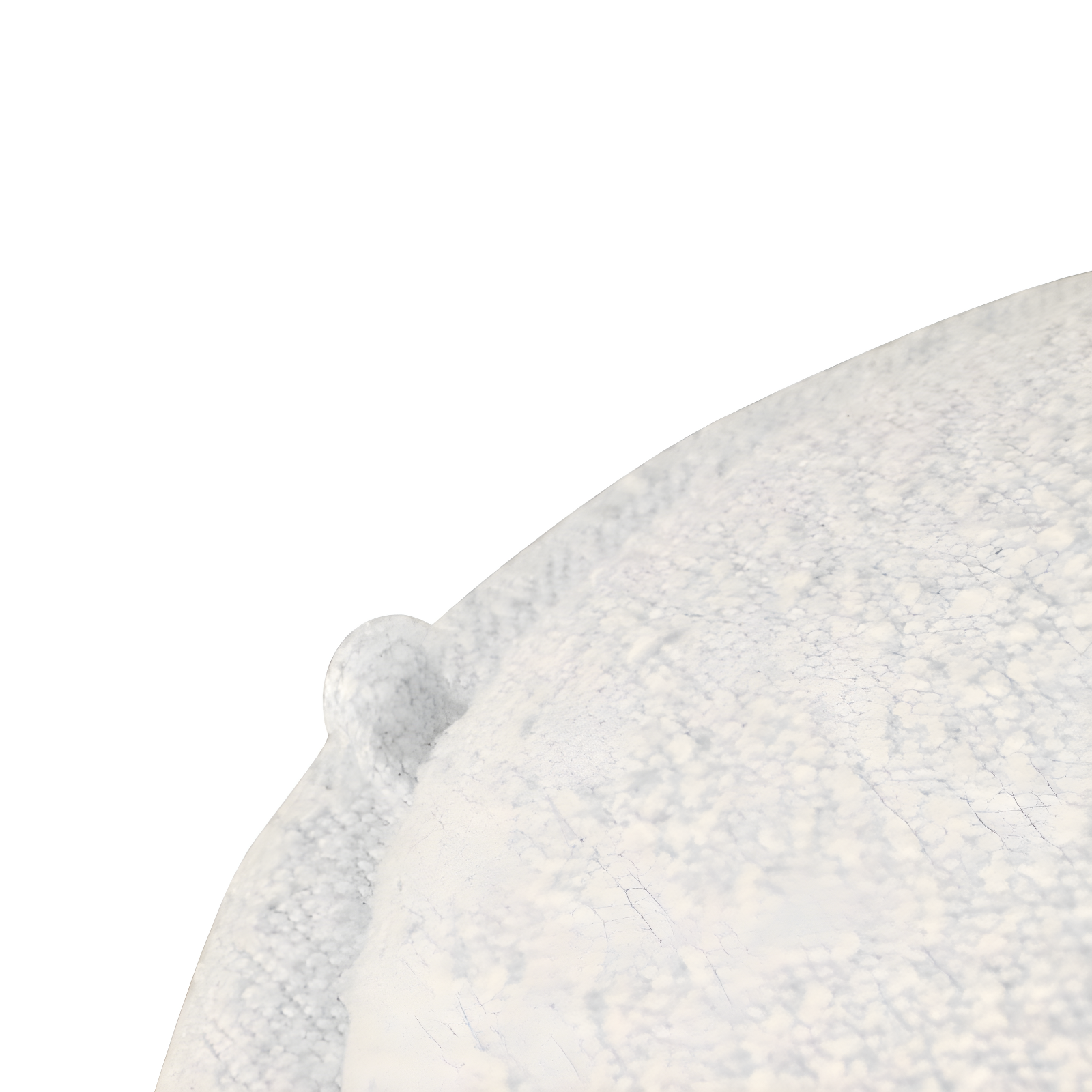 Storage Round Ottoman Cream Boucle - HomePop: Footrest, Vanity Seating, No Assembly Required
