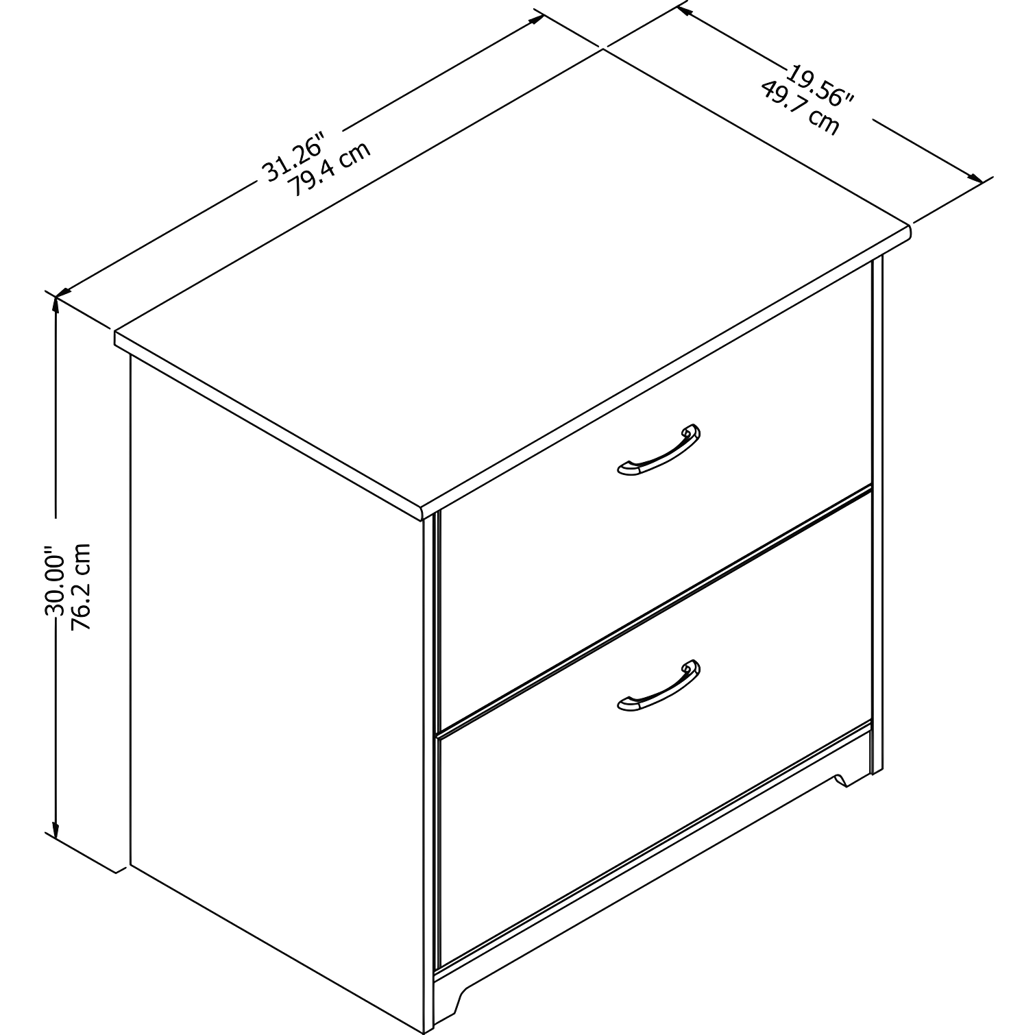 Shelonda 31.26'' Wide 2 -Drawer File Cabinet