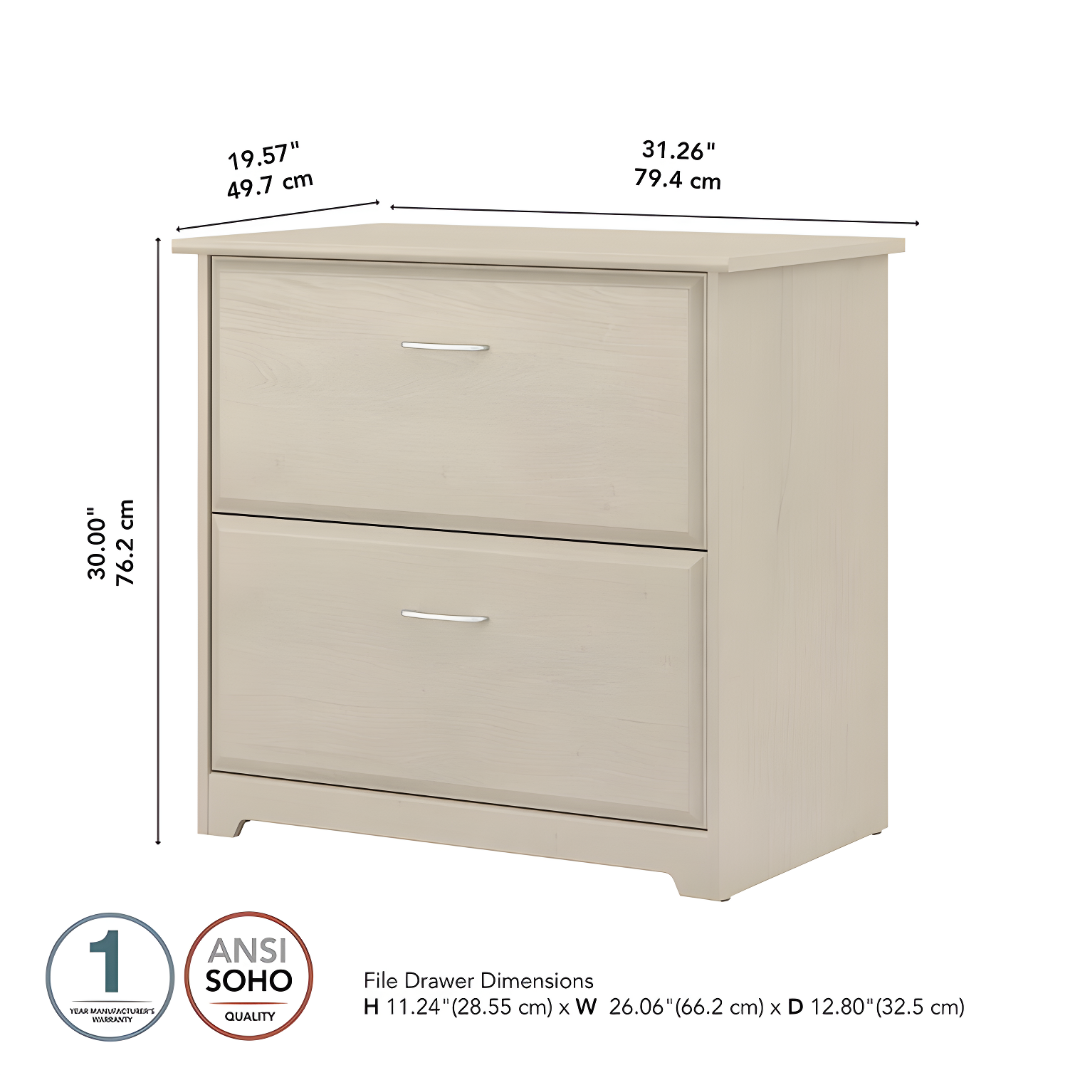 Shelonda 31.26'' Wide 2 -Drawer File Cabinet
