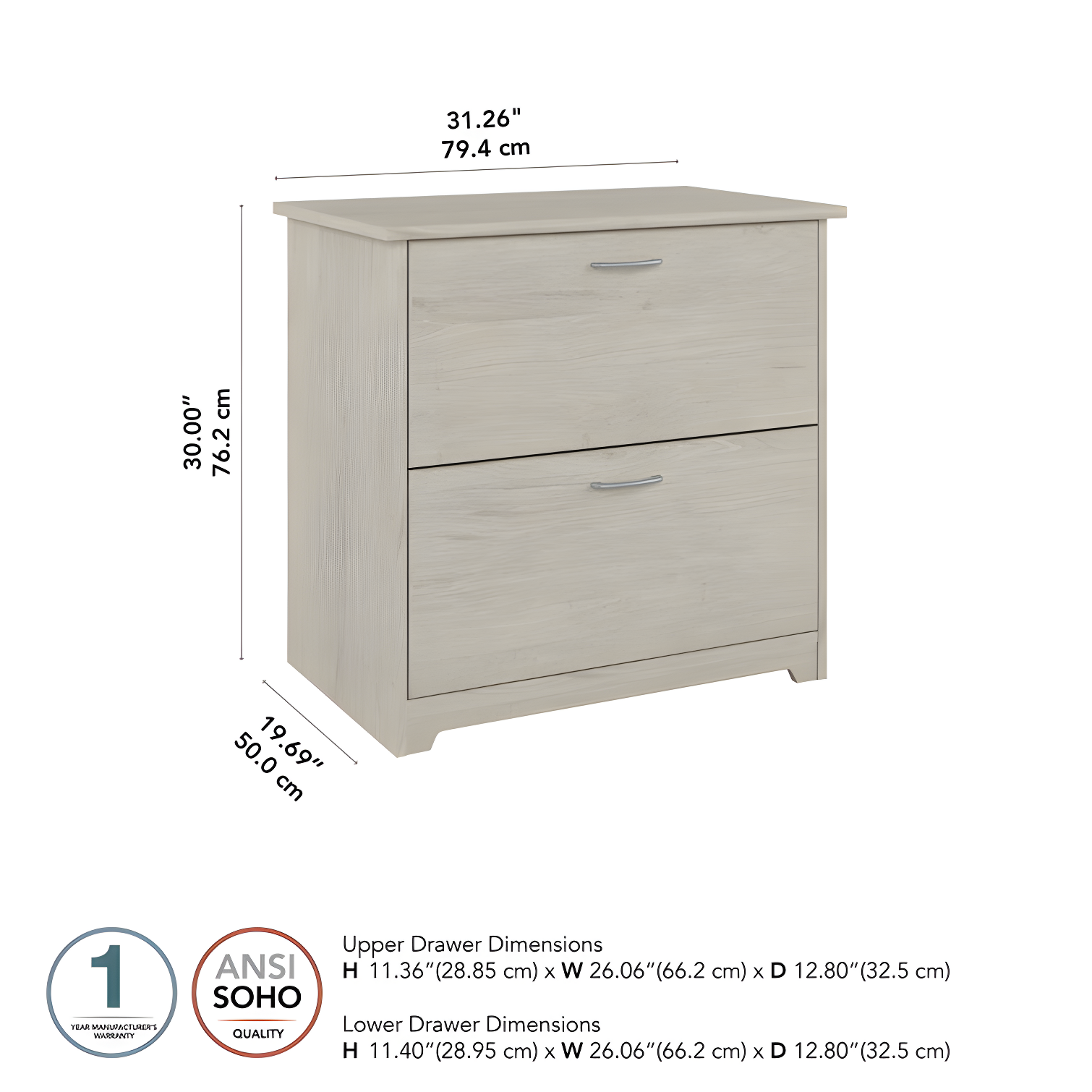 Shelonda 31.26'' Wide 2 -Drawer File Cabinet