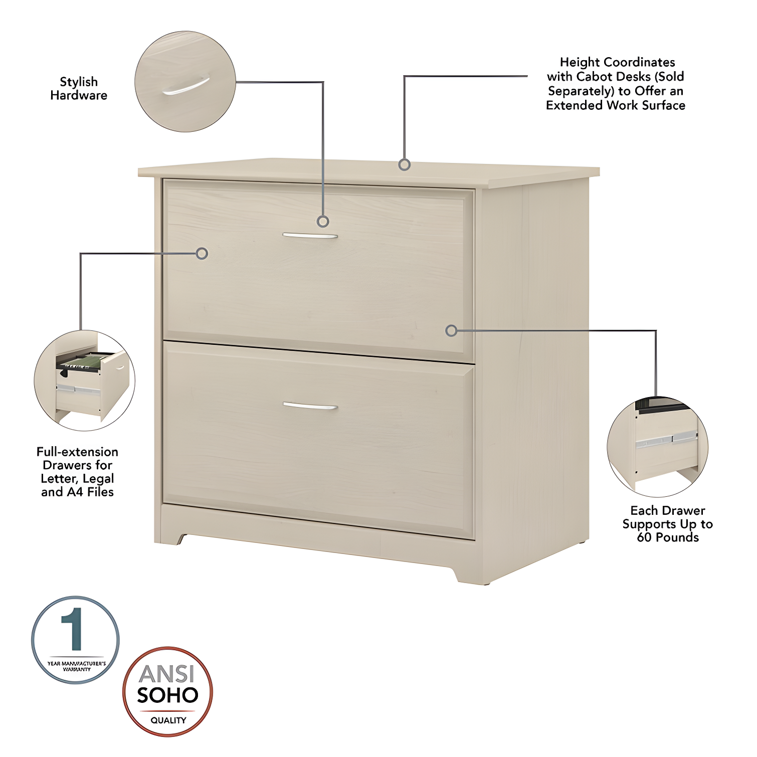 Shelonda 31.26'' Wide 2 -Drawer File Cabinet