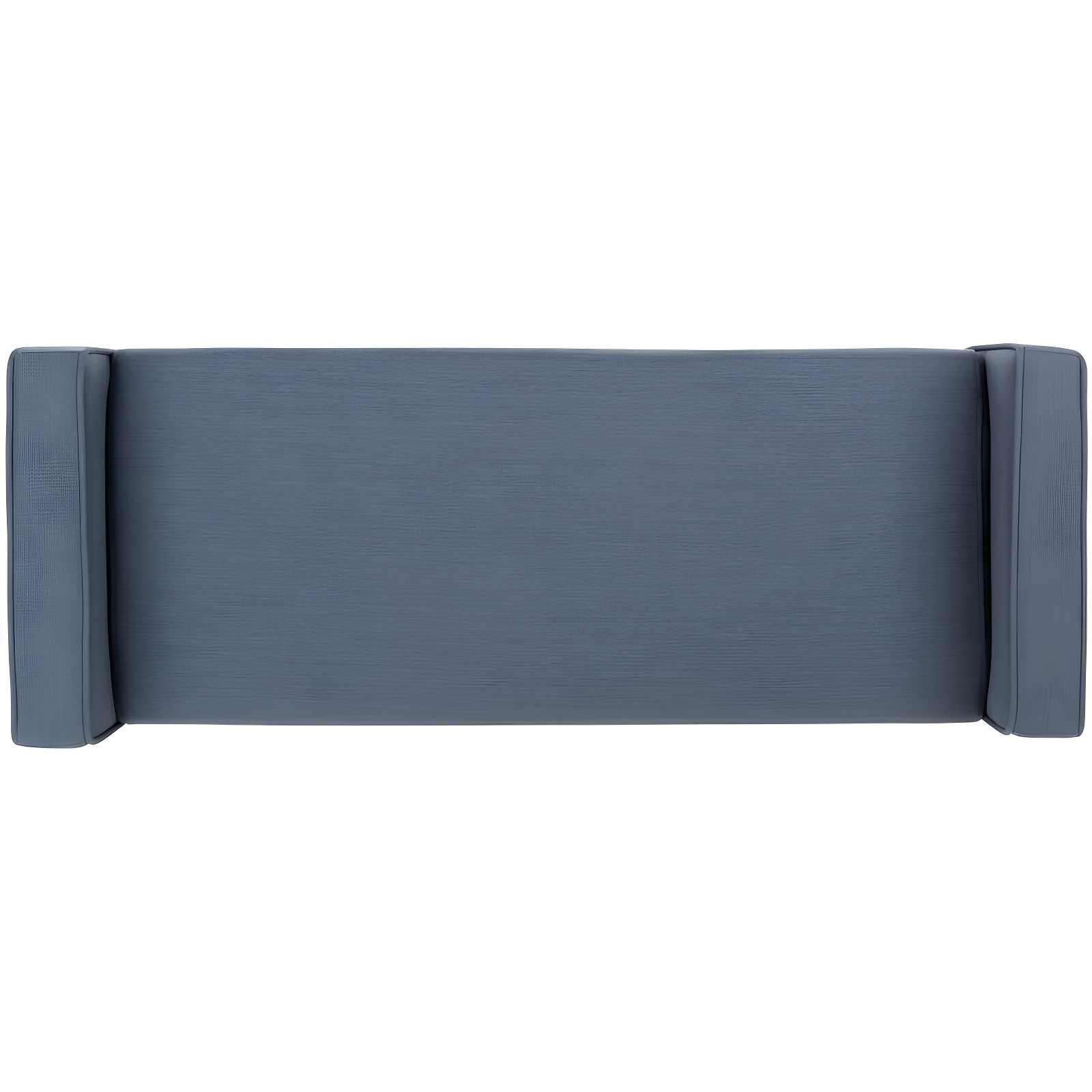 Henri Mid-Century Bench - Navy Linen/Walnut - Safavieh