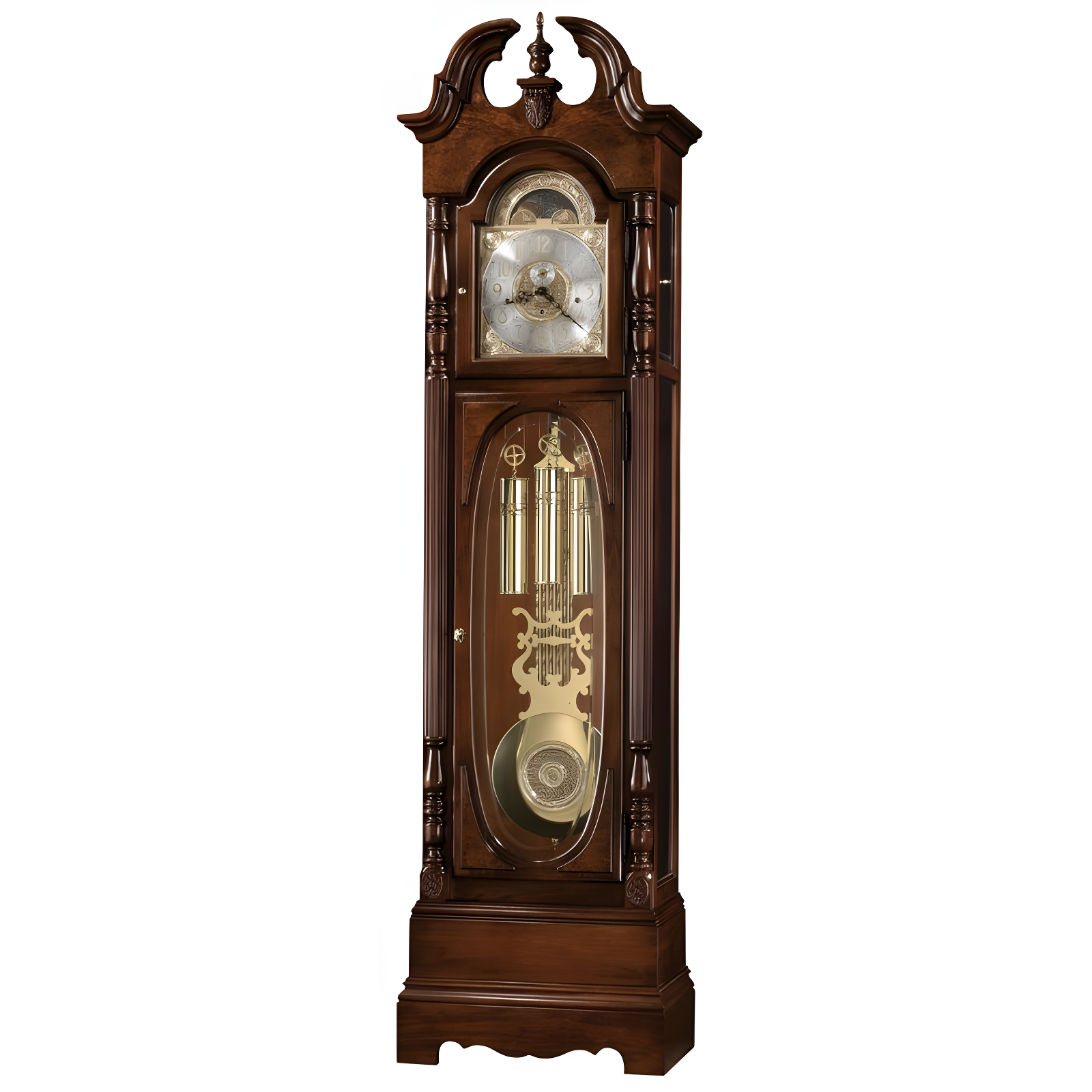 Howard Miller® Robinson 86.25'' H Solid + Manufactured Wood Grandfather Clock with Adjustable Chime Volume
