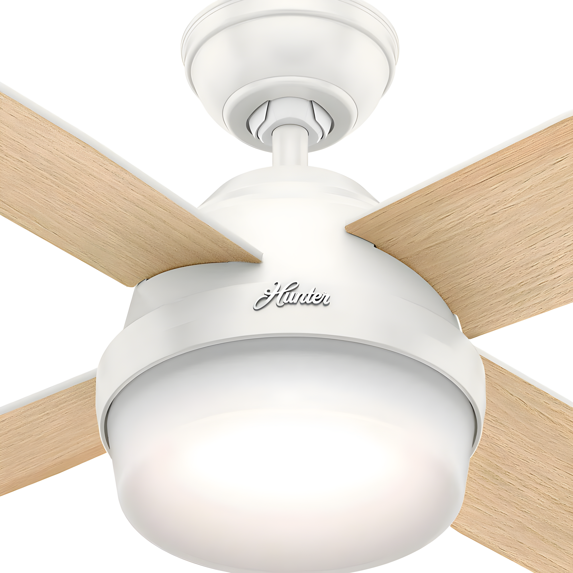 Dempsey 52" 4 - Blade Contemporary Indoor Ceiling Fan with Lights and Remote
