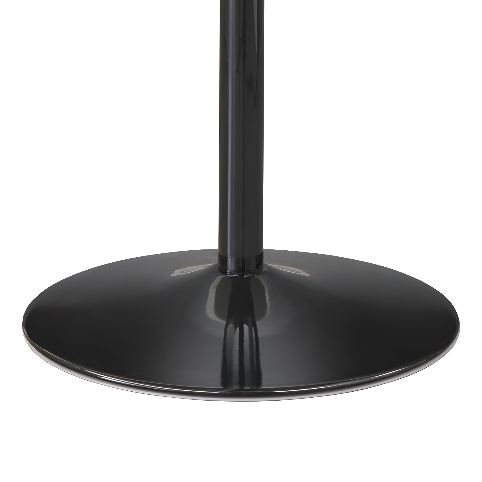 Buylateral Hillboro Modern Round Pedestal Base Dining Table White/Black: MDF Top, 2-Seater Kitchen Furniture