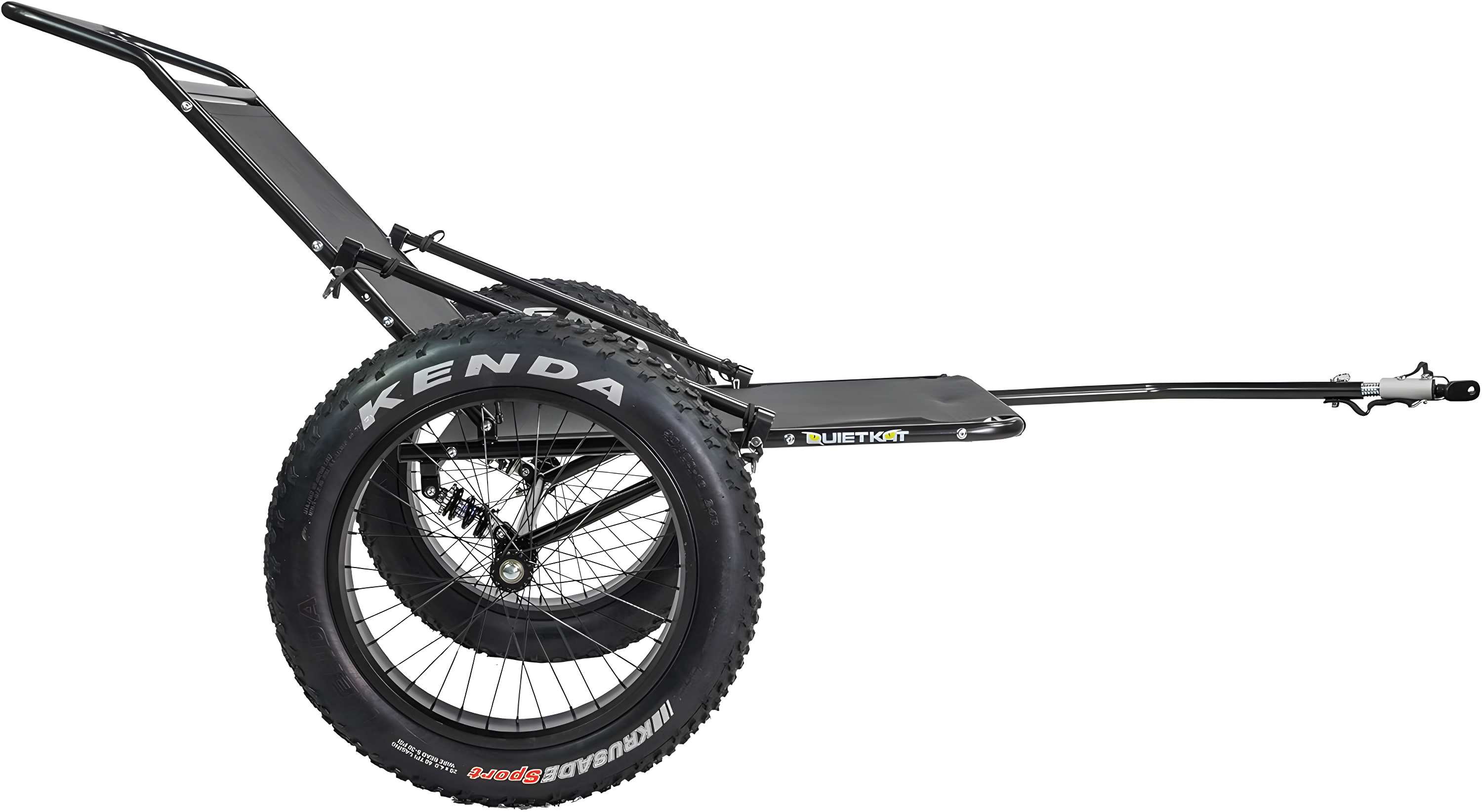 QuietKat Two-Wheel Bicycle Cargo Trailer, Black