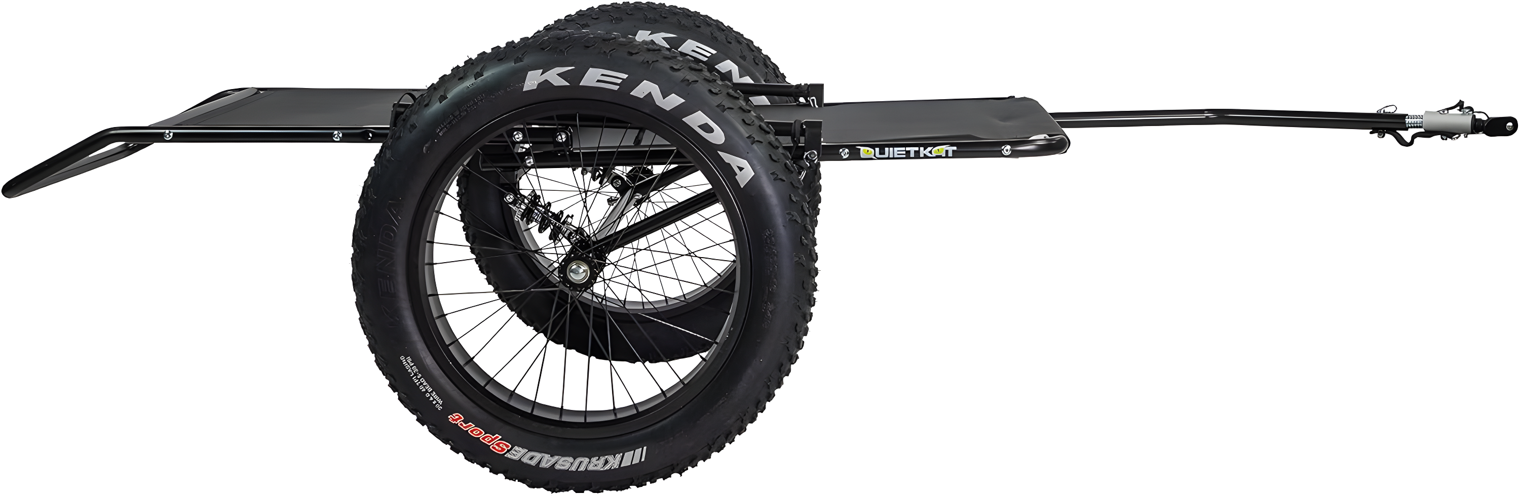 QuietKat Two-Wheel Bicycle Cargo Trailer, Black