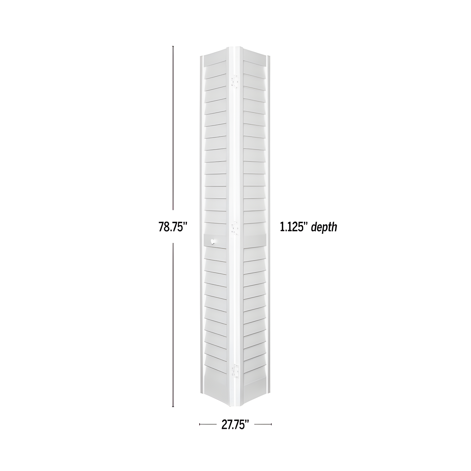Kimberly Bay Louvered Wood Painted Plantation Bi-Fold Door