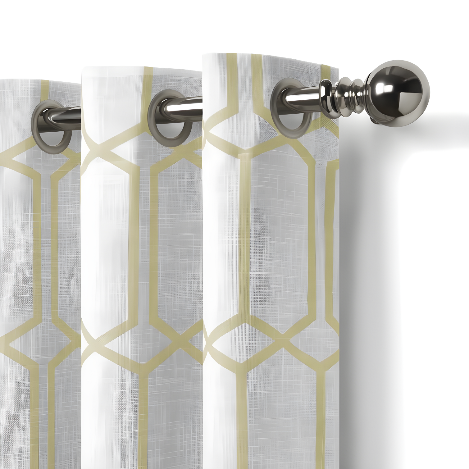 Albesa Geometric Room Darkening Thermal Grommet Single Curtain Panel