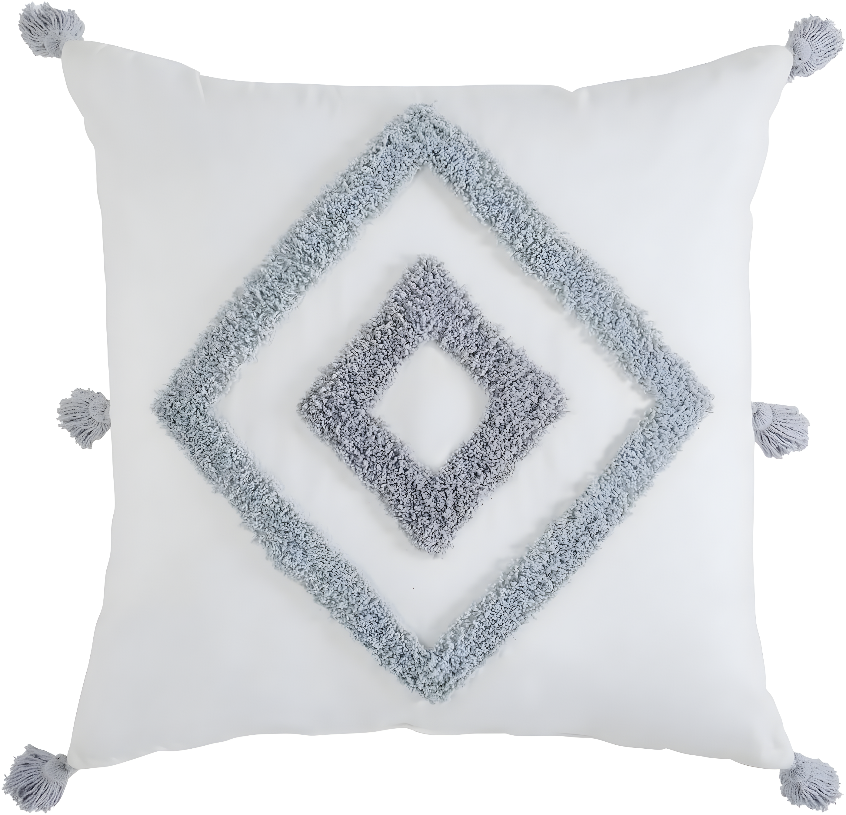VCNY Tufted 20" x 20" Boho Diamond Cotton Decorative Pillow