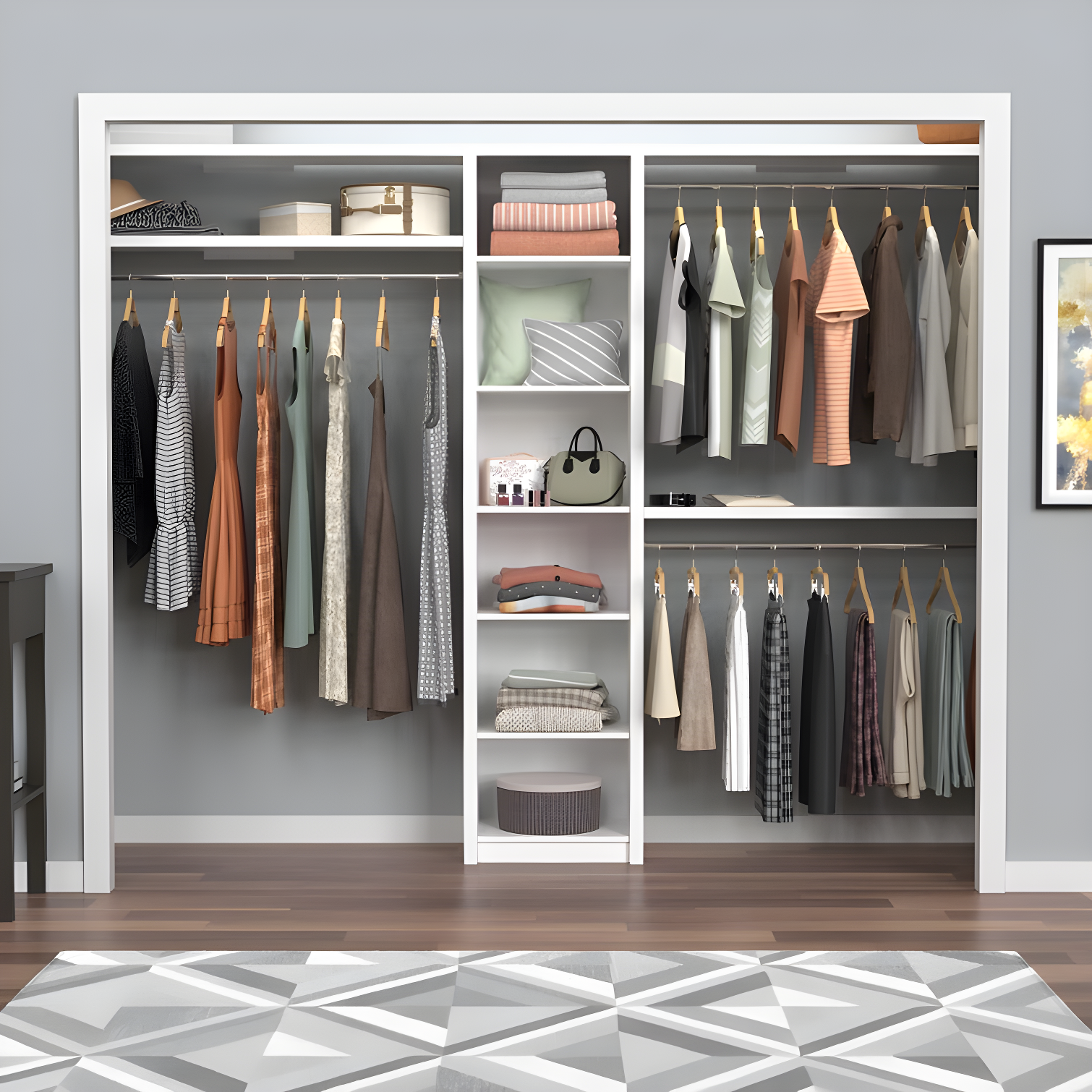 SpaceCreations 44" W - 115" W Closet System Starter Kit