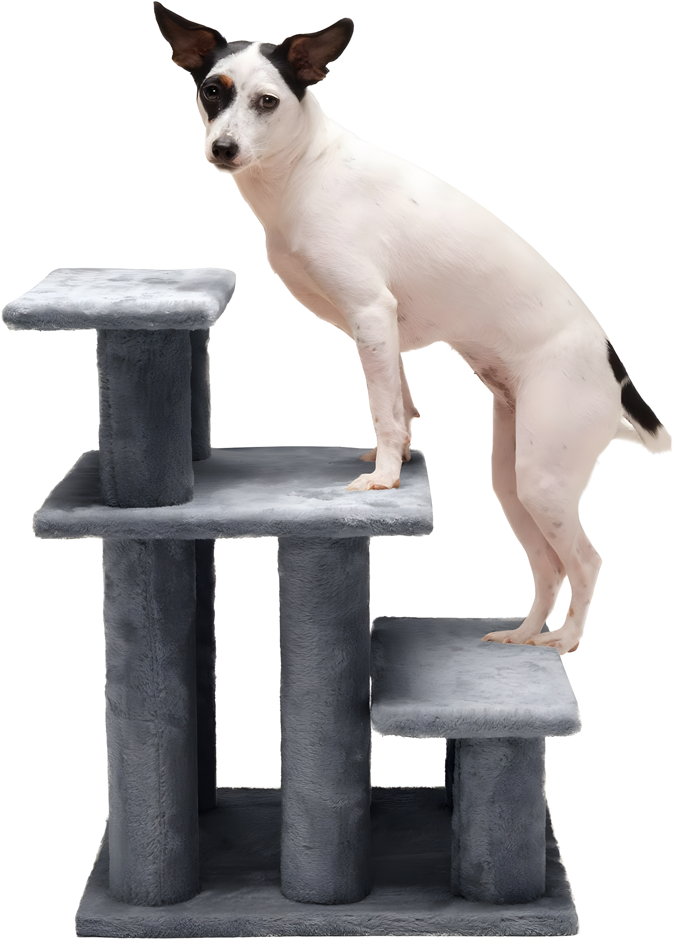 Multi-Step Pet Stairs For High Beds And Sofas,Gray, 3-Step