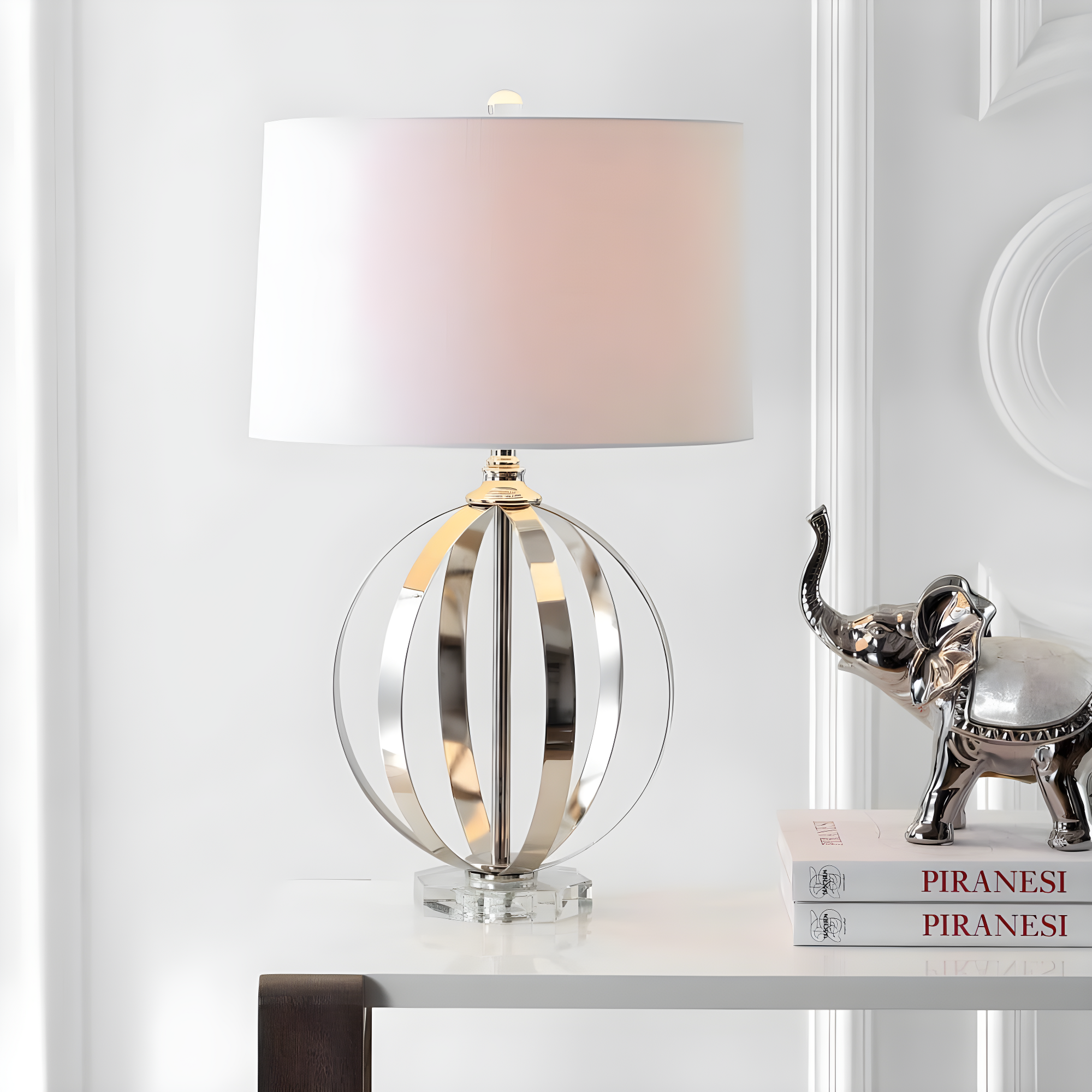 Jonathan Y Lighting Jyl1086 Logan 1 Light 26" Tall Led Buffet Table Lamp - Nickel