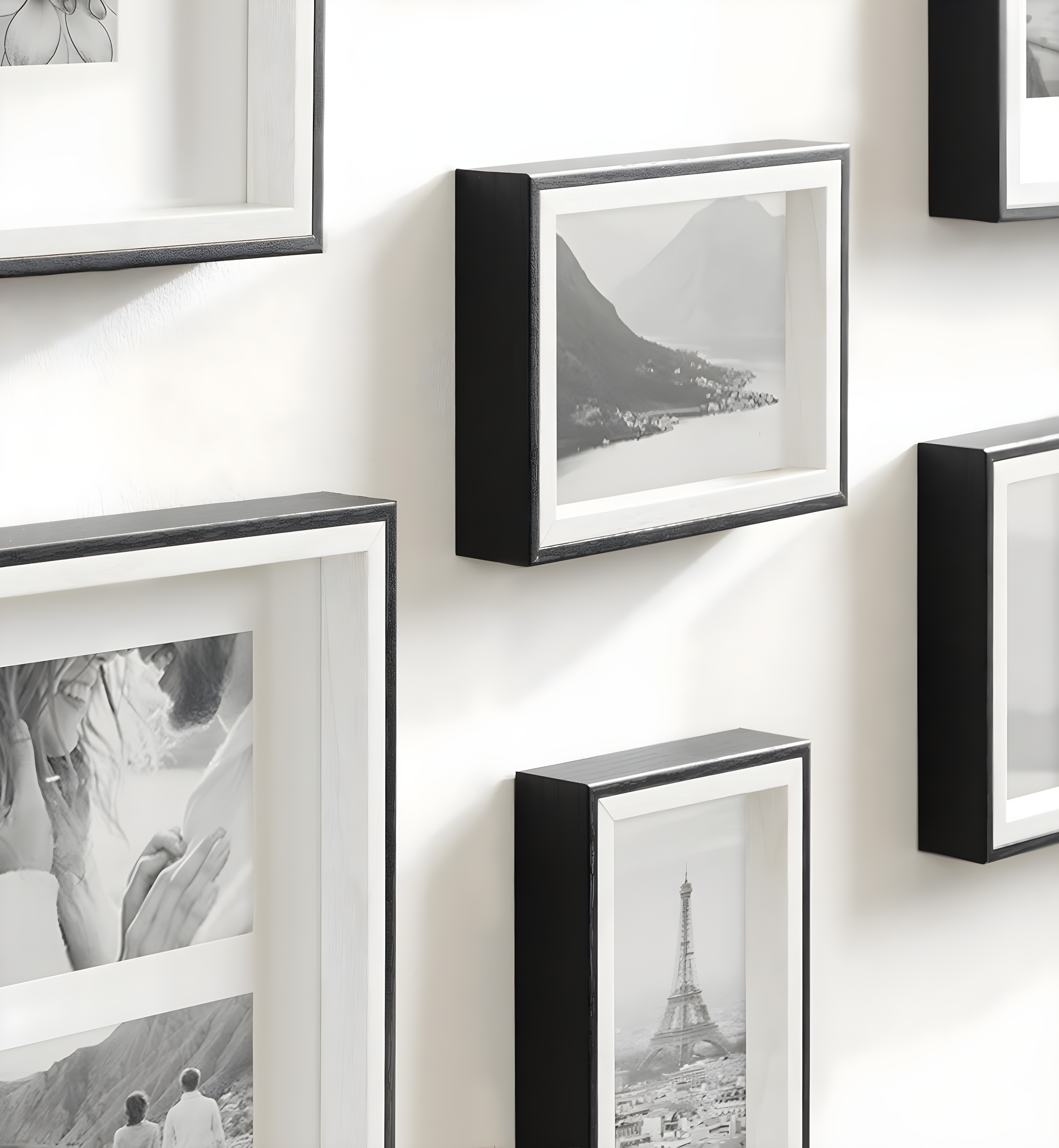 Kate & Laurel All Things Decor (Set of 10) Gibson Wall Photo Frames Black