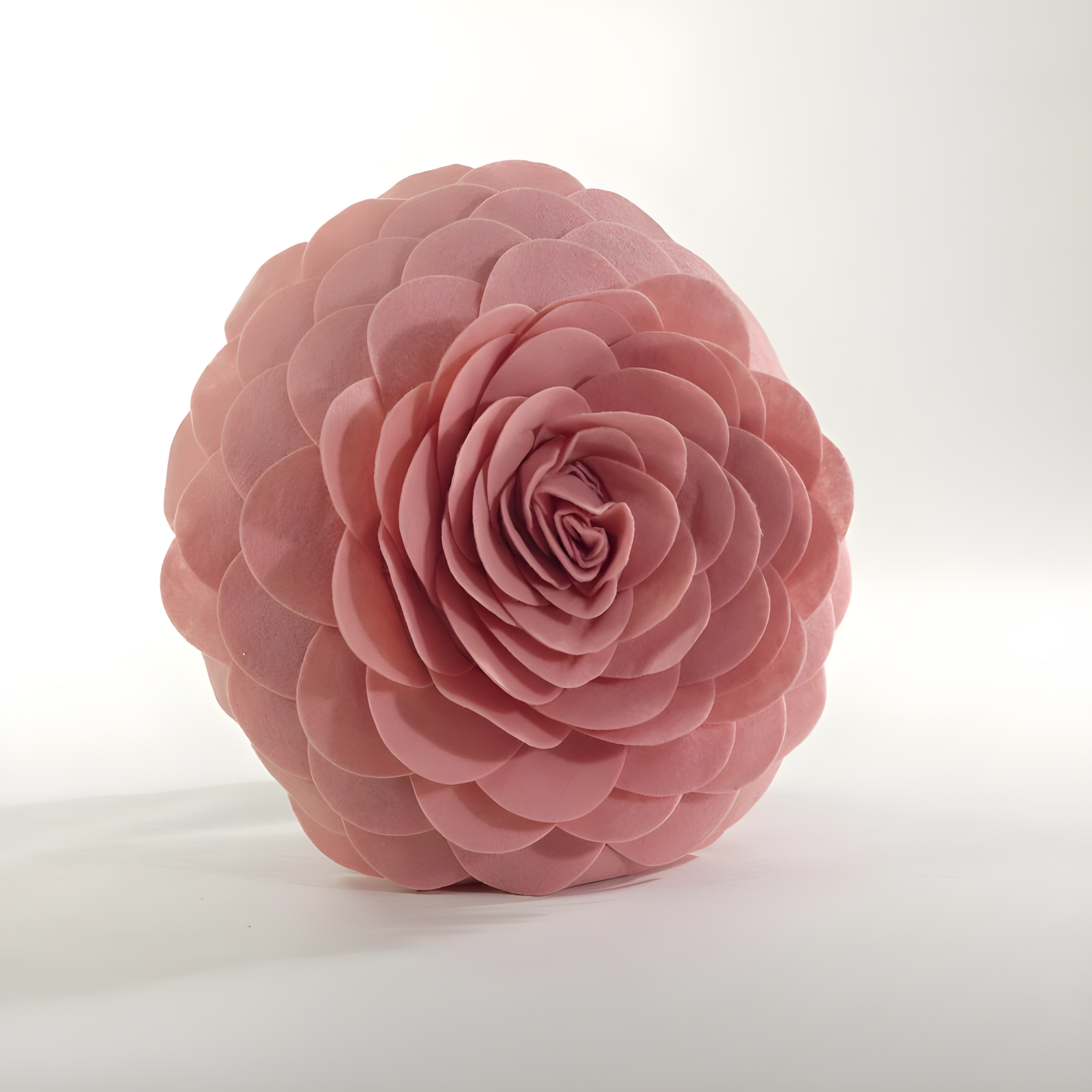 Flower Appliqued Felt Throw Pillow