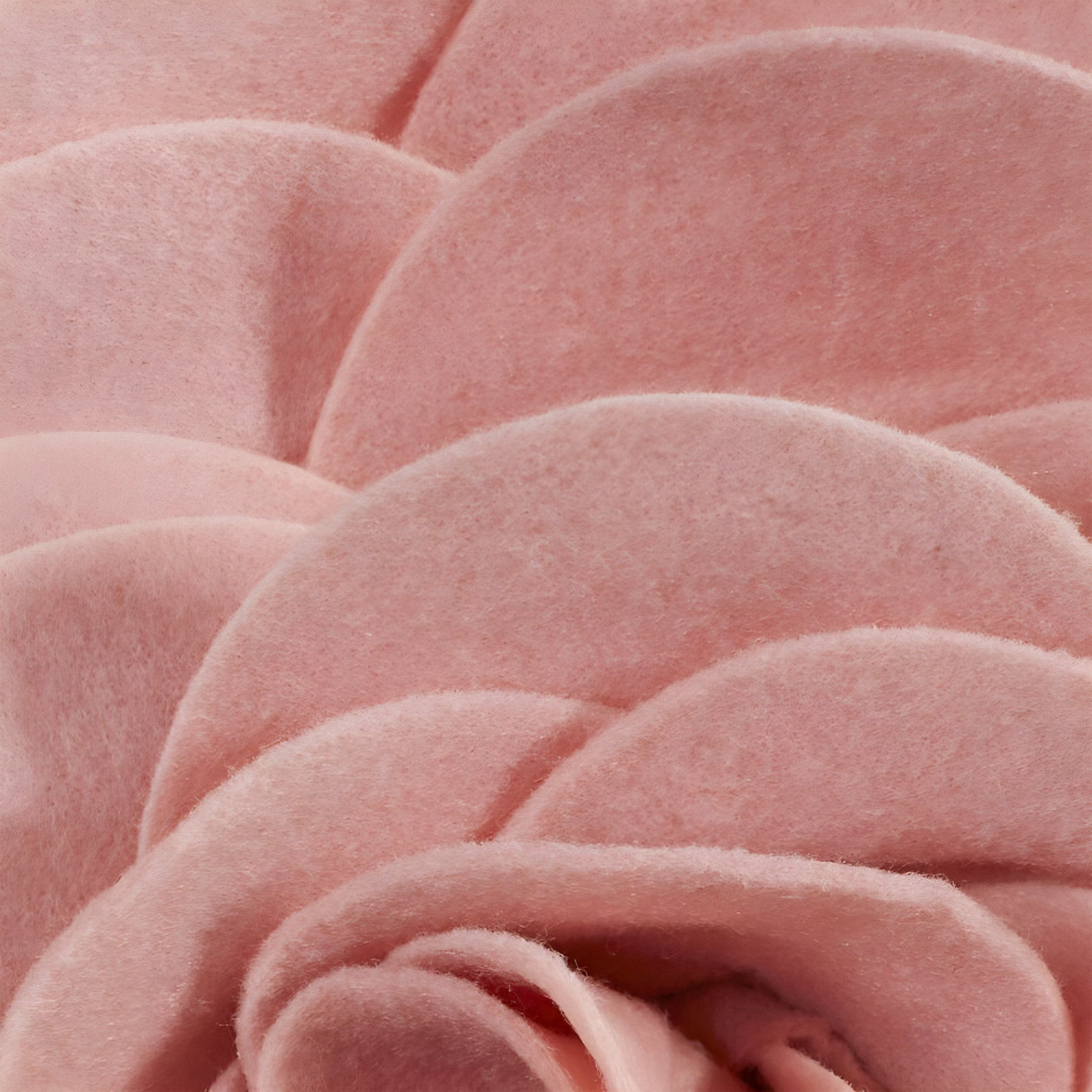 Flower Appliqued Felt Throw Pillow