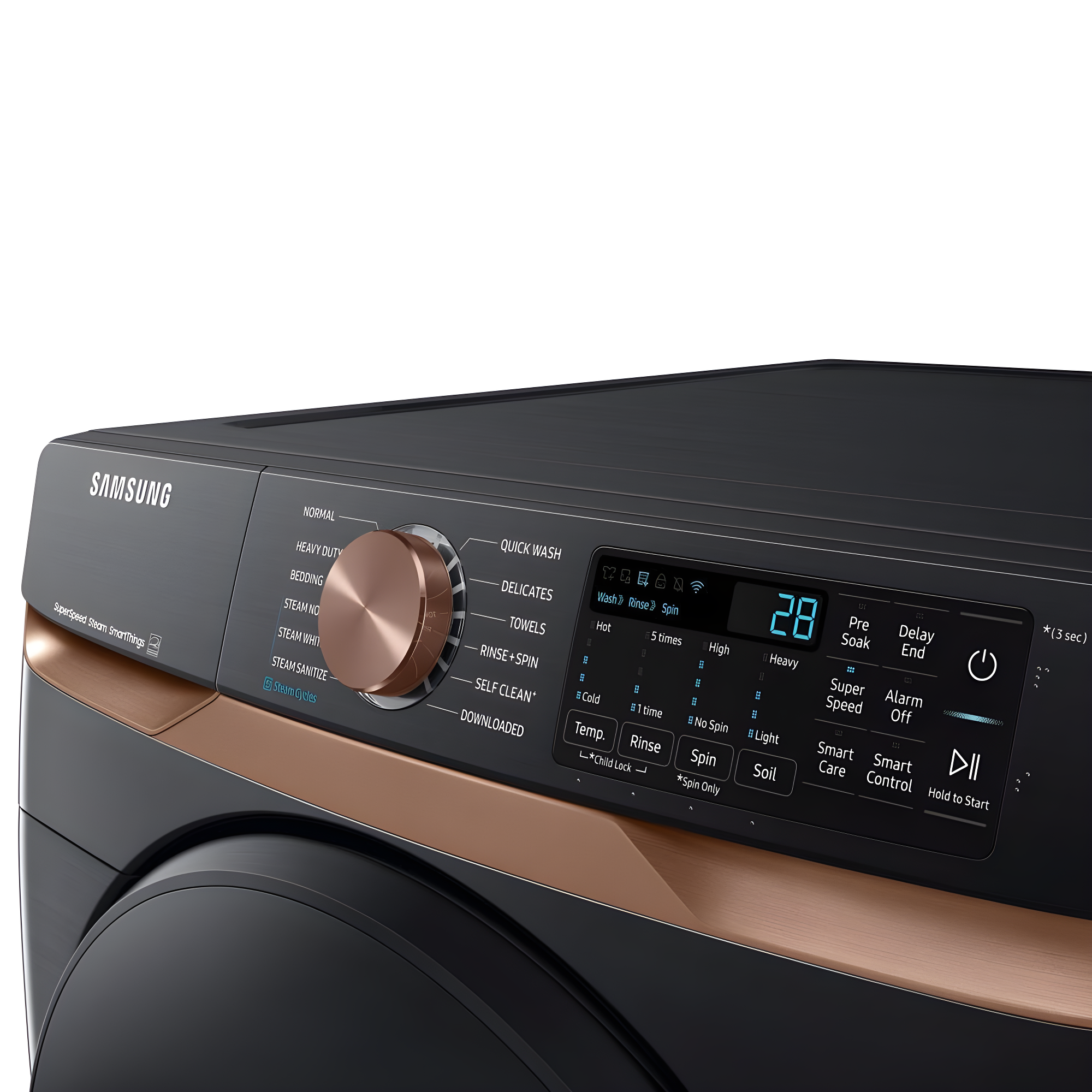 Samsung 5.0 cu. ft. Extra Large Capacity Smart Front Load Washer with Super Speed Wash and Steam
