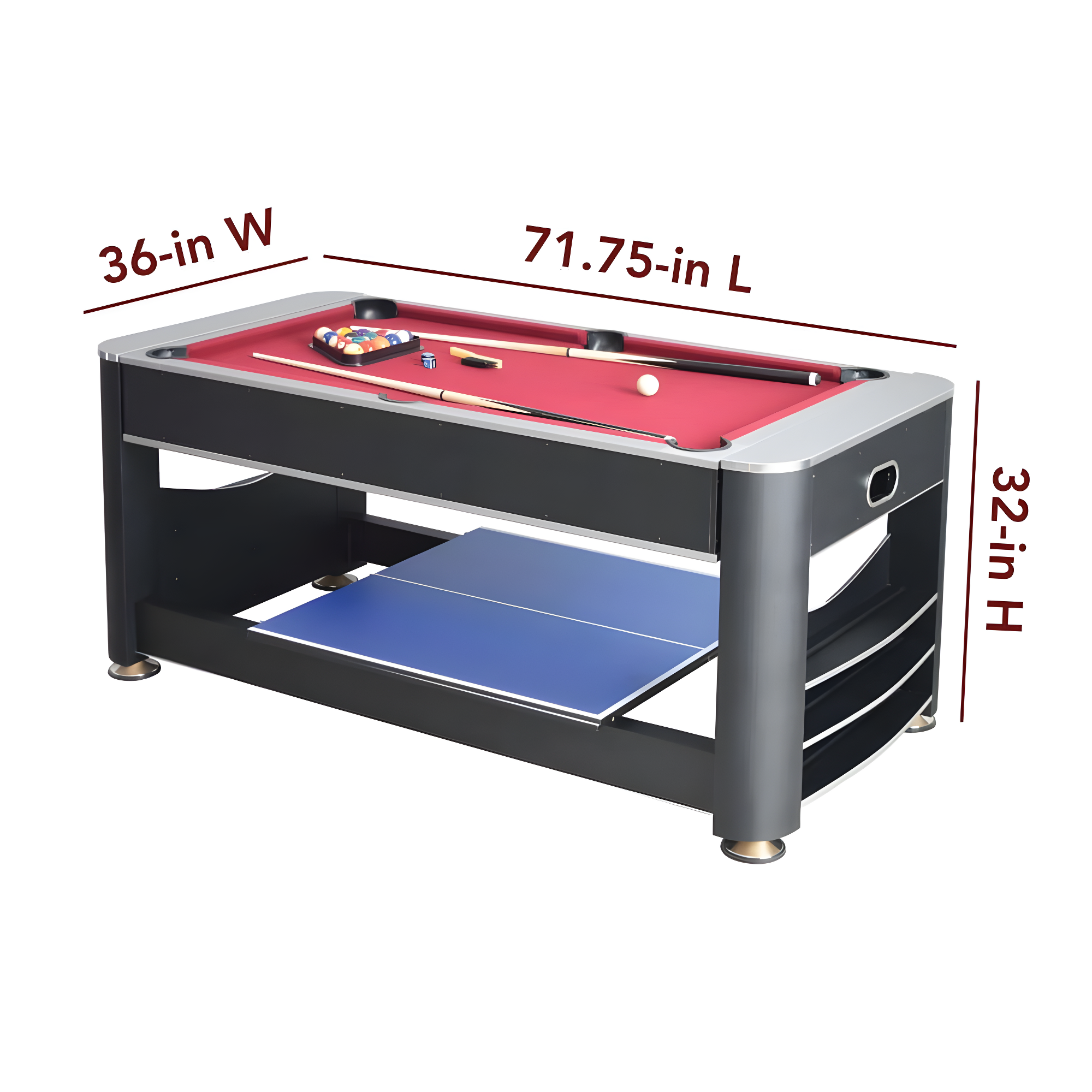 Triple Threat 3-in-1 72" Multi Game Table