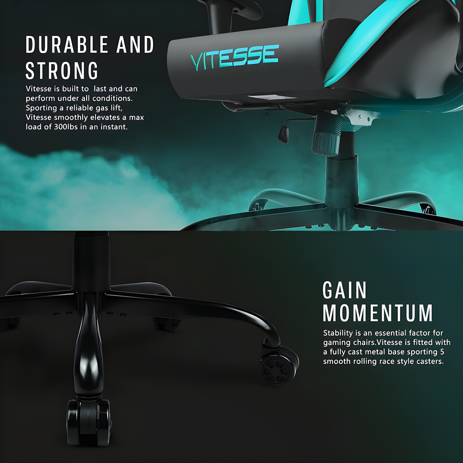 Ergonomic Racing Gaming Chair, 330 lbs PC Computer Chair with Support and Headrest
