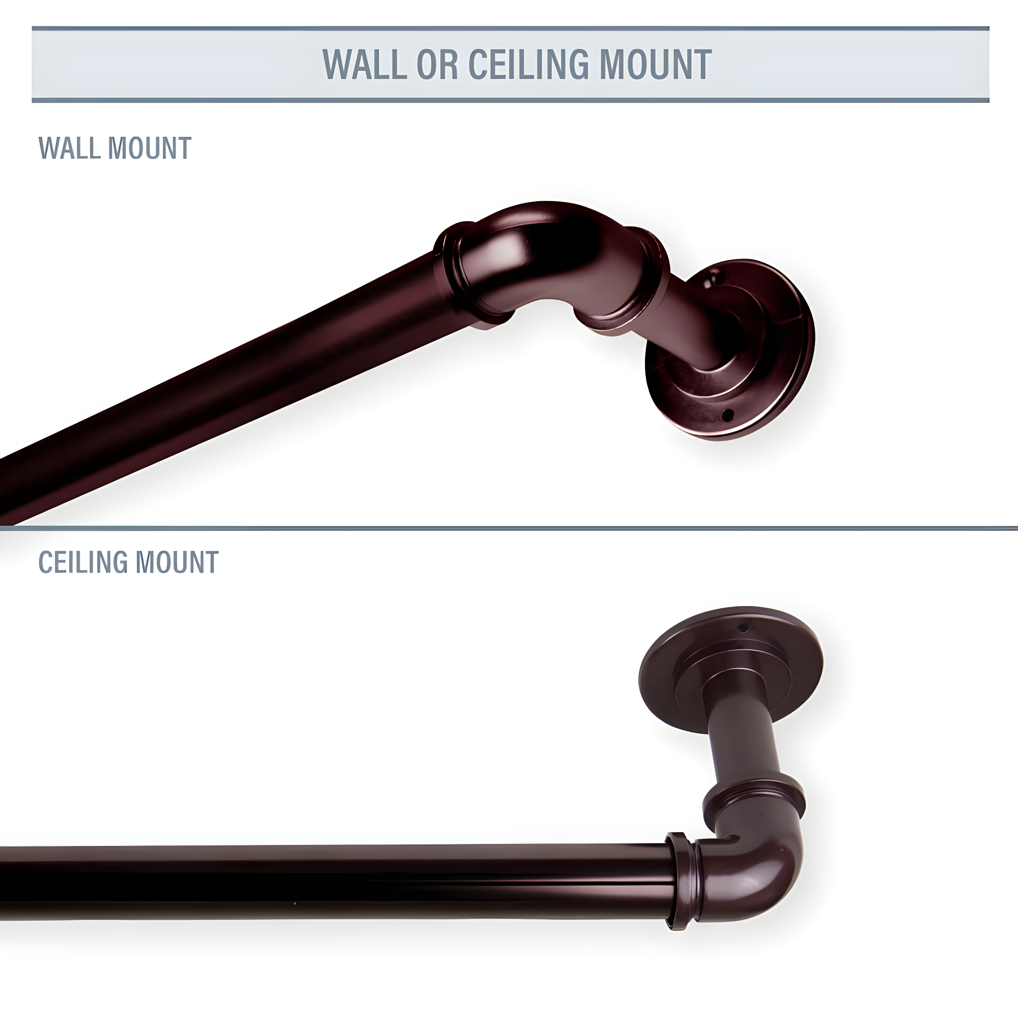 1" Dia Pipe Blackout Curtain Rod 84-120 inch in Satin Nickel,(BOT100-845)