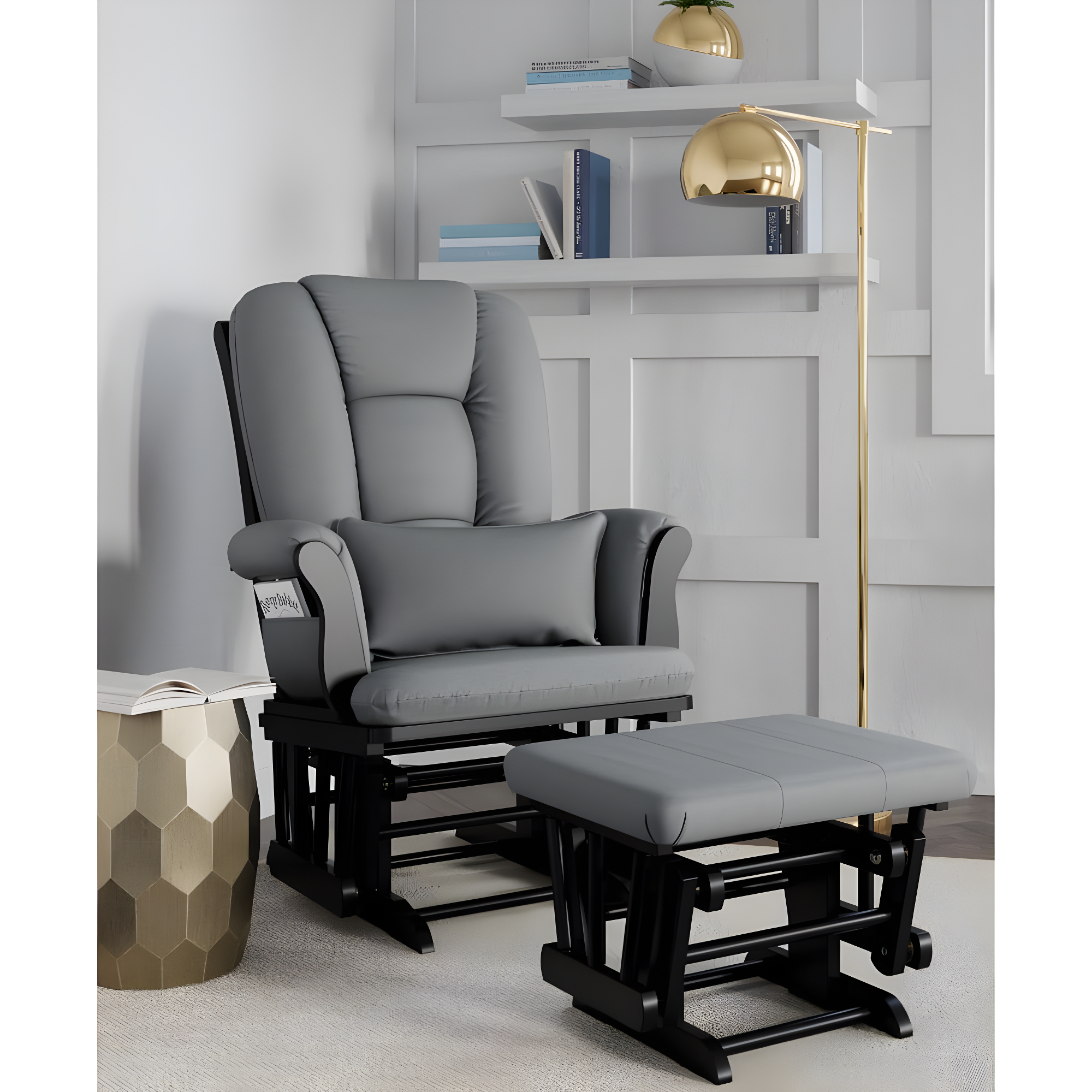 Tuscany Glider with Nursery Chair & Ottoman Set