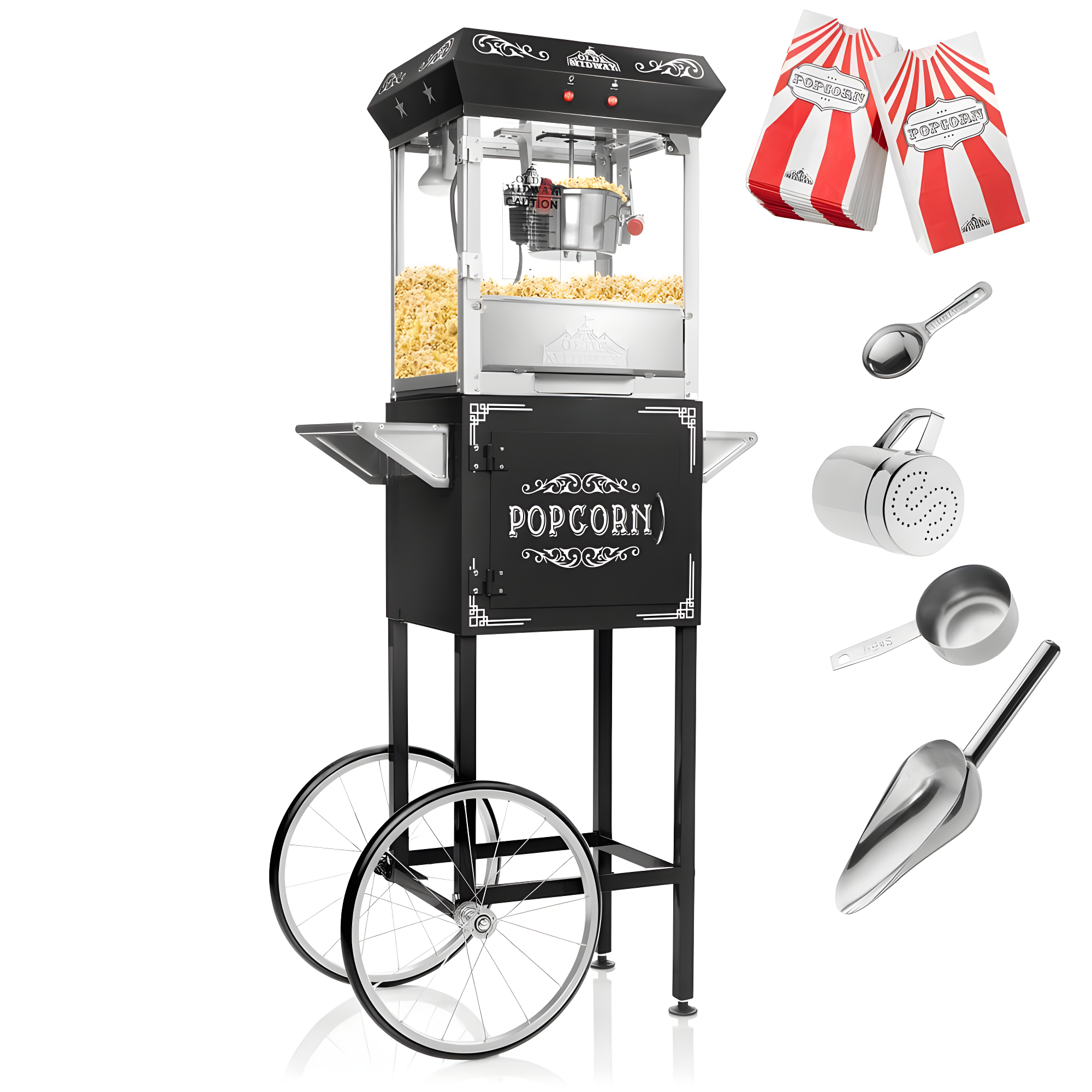 Olde Midway Olde Midway 6 Oz. Popcorn Machine Stand / Cart
