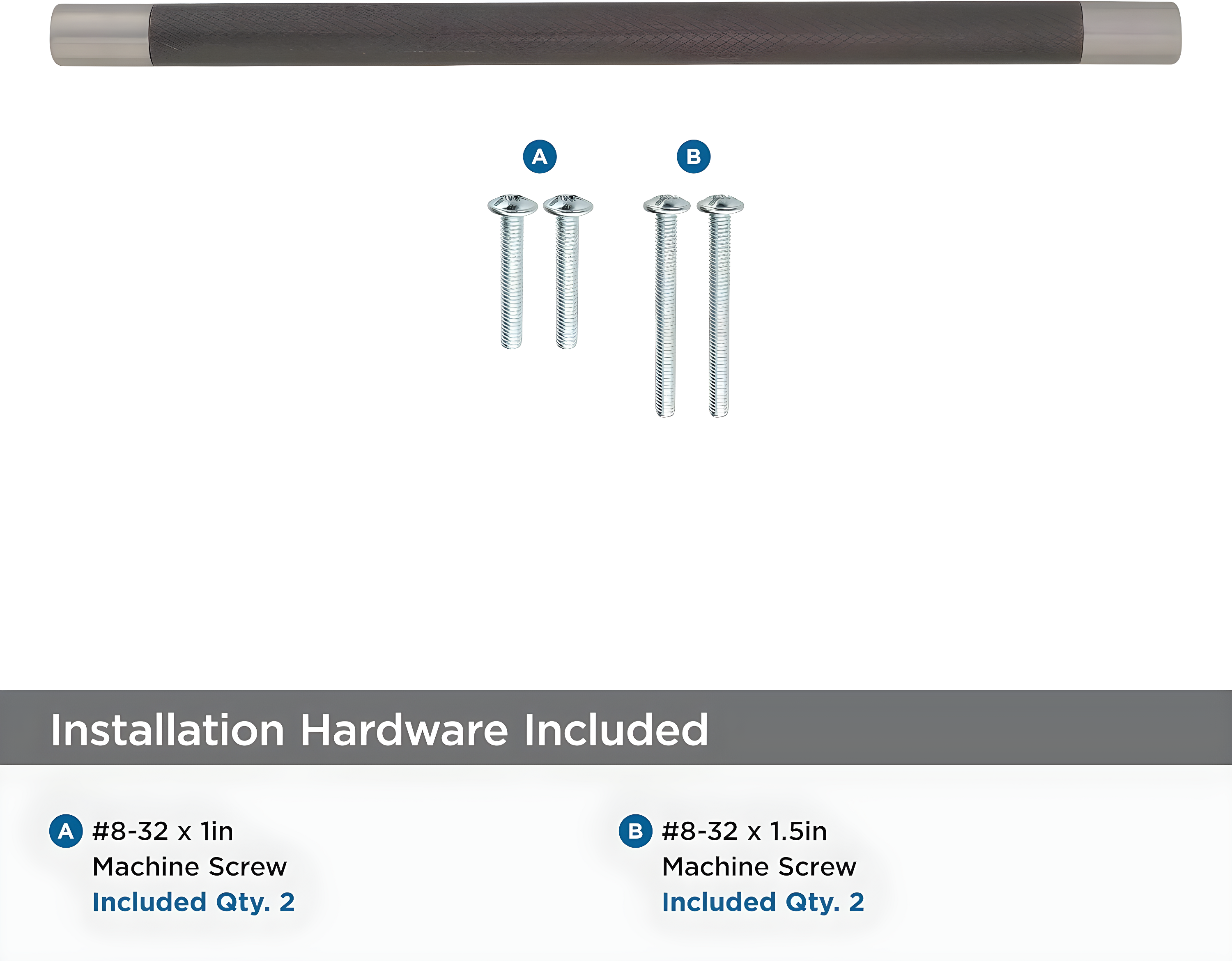 Amerock Esquire 10-1/16 inch (256mm) Center-to-Center Satin Nickel/Oil-Rubbed Bronze Cabinet Pull